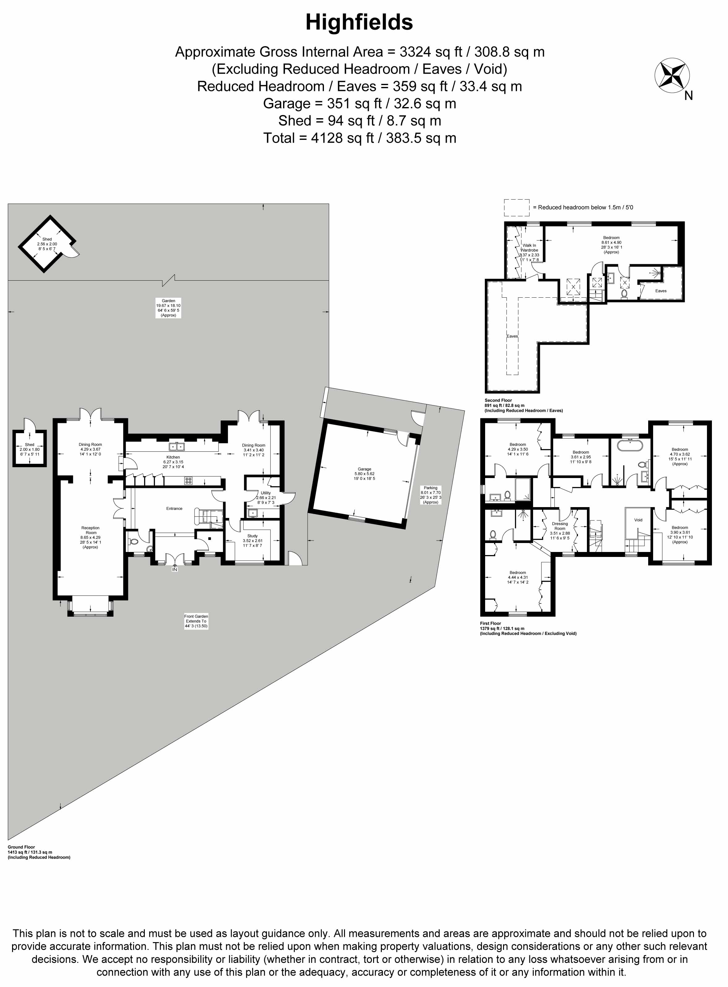 8, Highfields, Gills Hill Lane floorplan