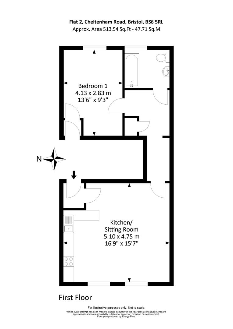 Flat 2, 144, Cheltenham Road, Bristol floorplan