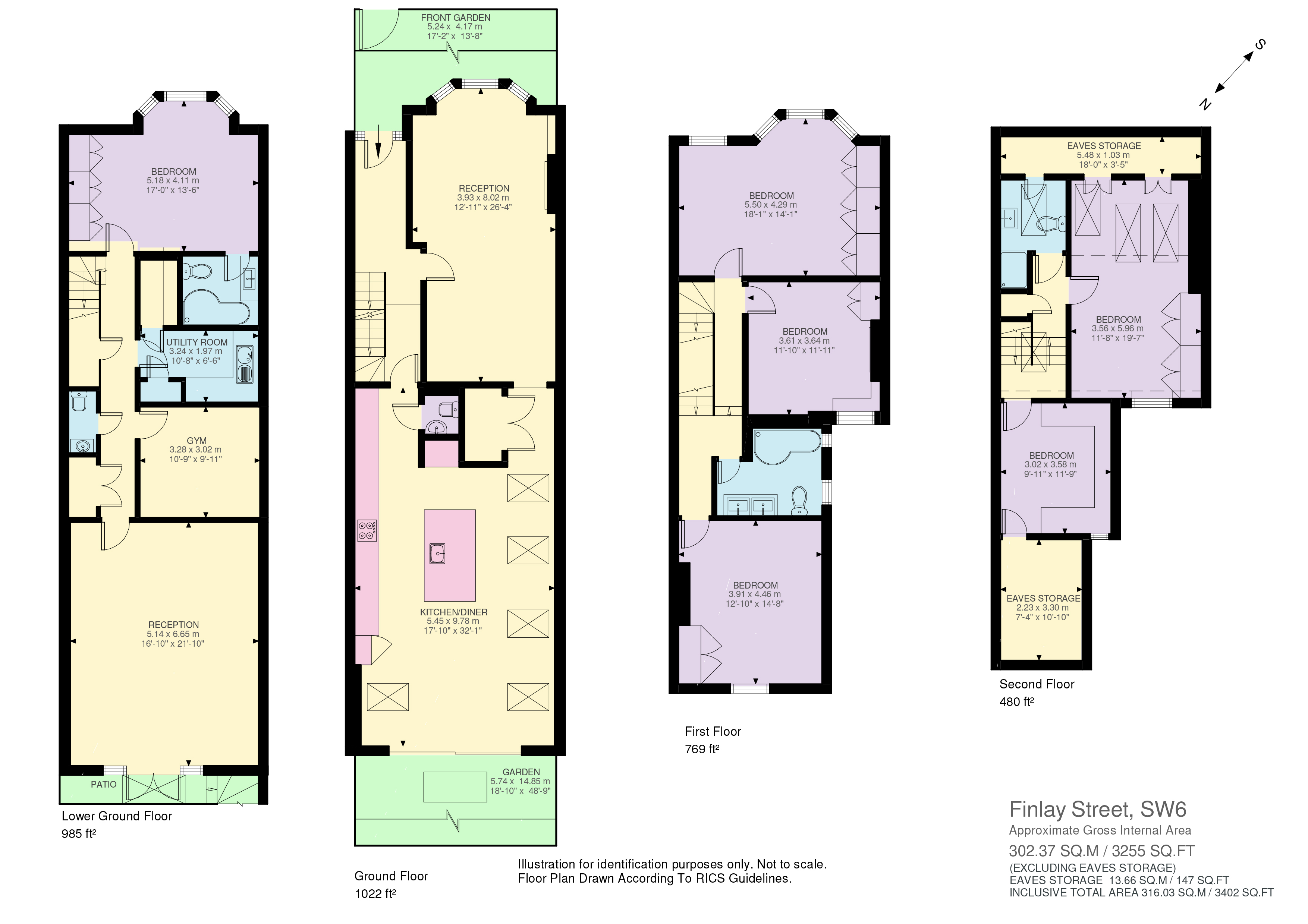 52, Finlay Street, London floorplan