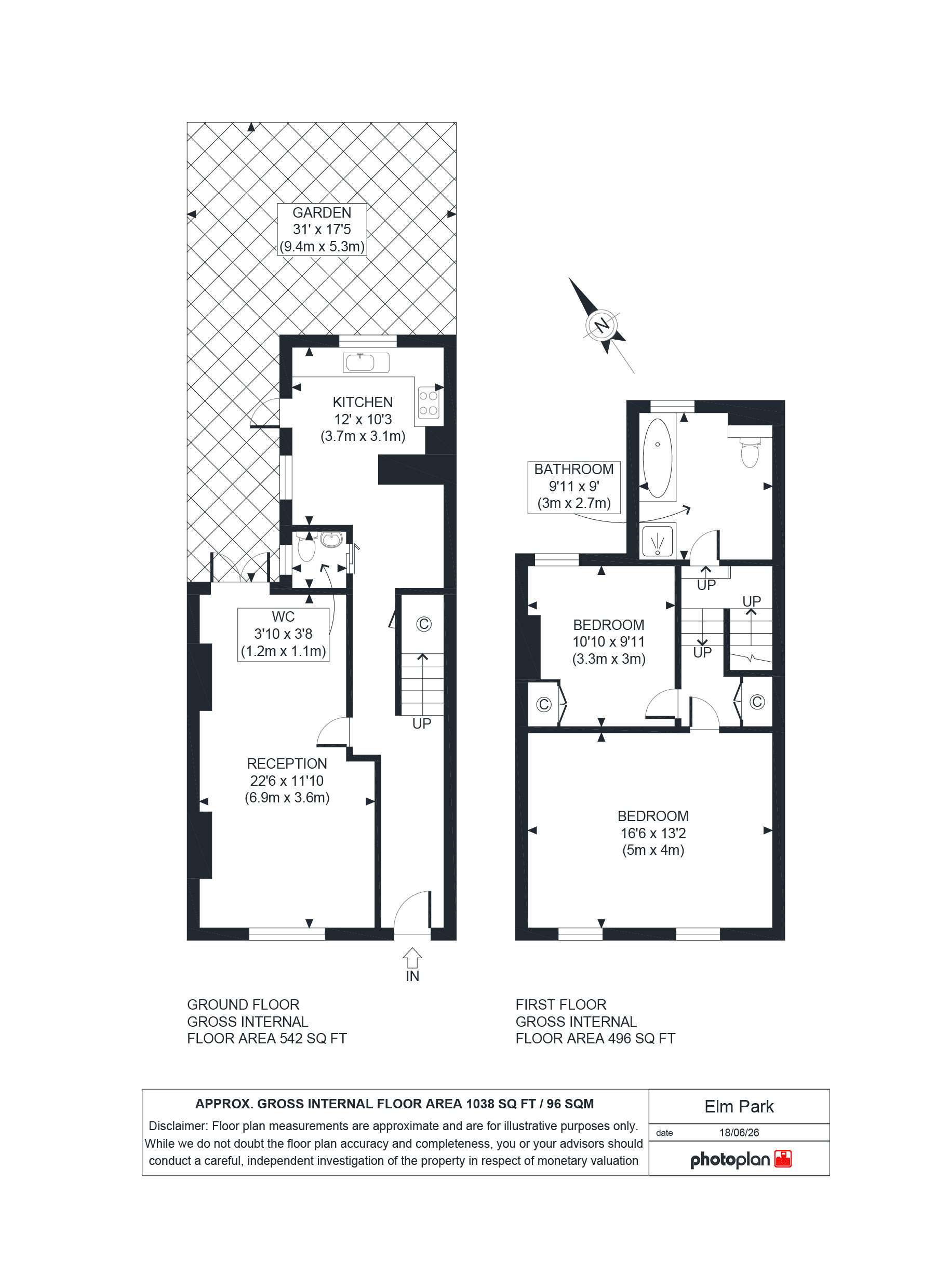 33, Elm Park, London floorplan