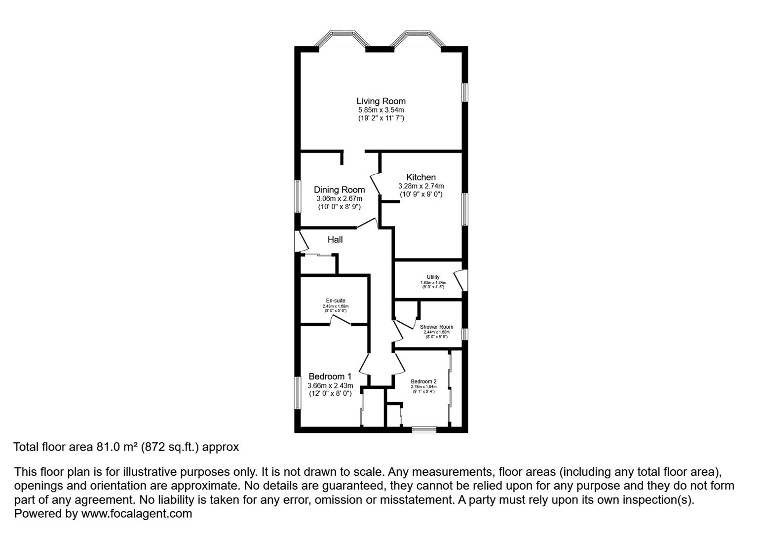 49 Sunnyhaven Park, Llandrindod Wells floorplan