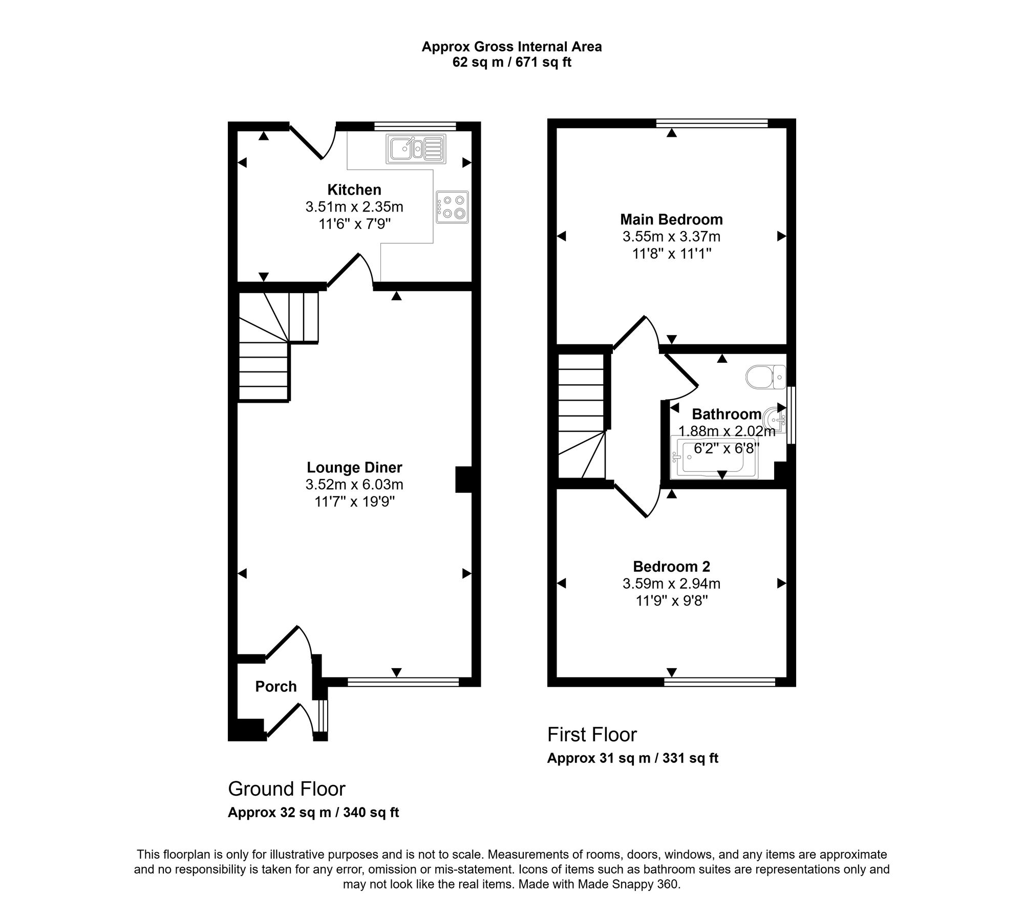 42 Heysham Road, Wigan floorplan