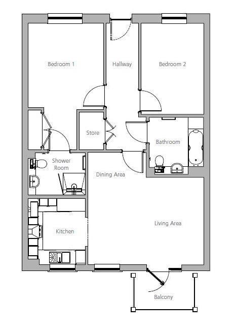 2 Bedrooms Flat for sale in Apartment 57 Brook House, Debden Grange, Saffron Walden, Essex CB10