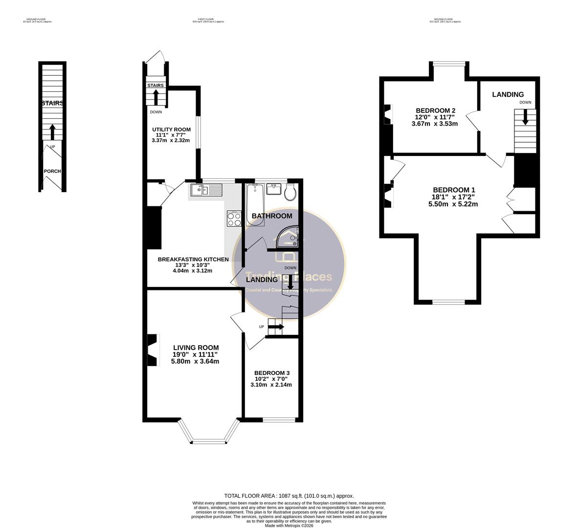 51, Ilfracombe Gardens, Whitley Bay floorplan
