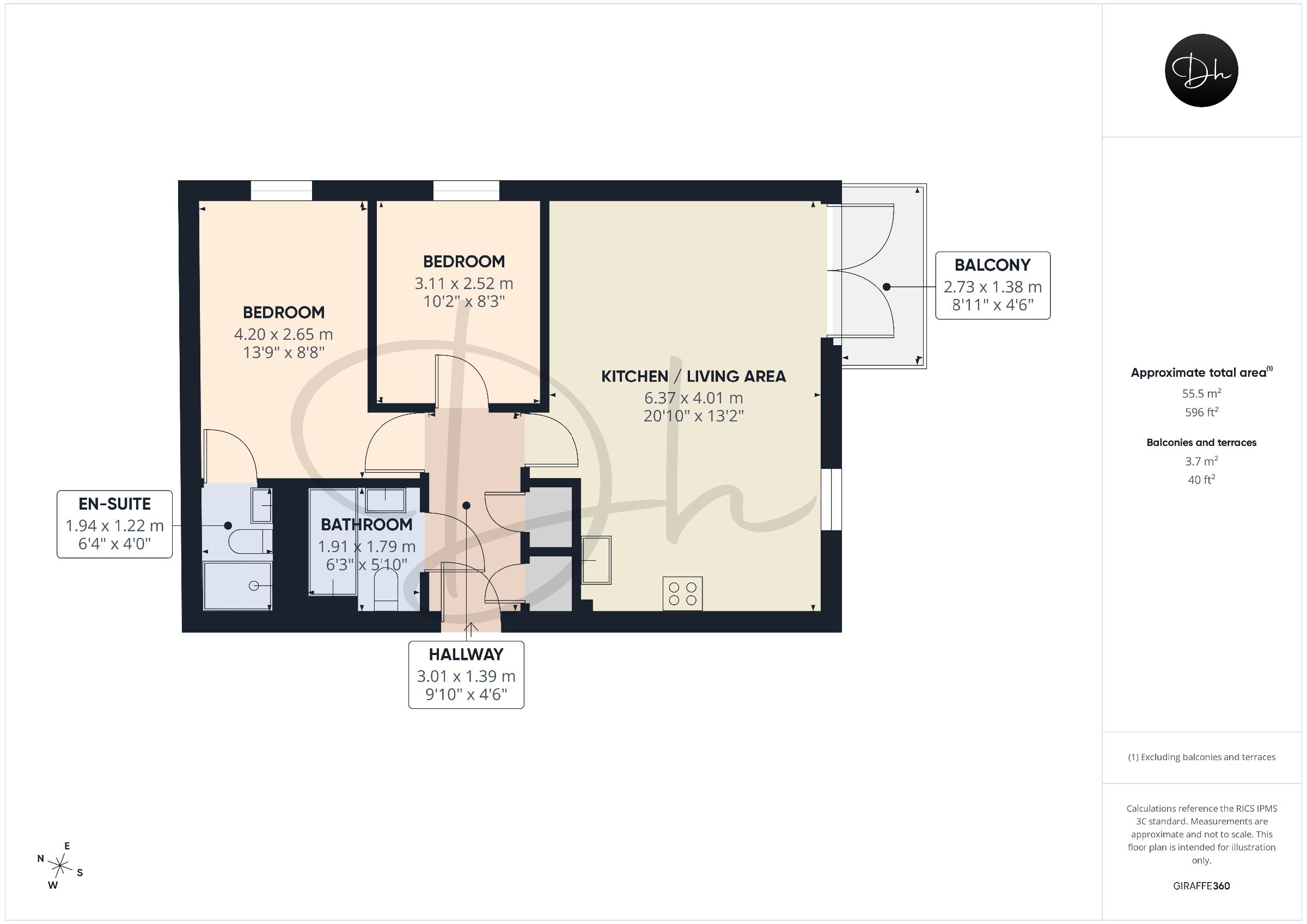 Apartment 6, Yew Place, Torquay floorplan
