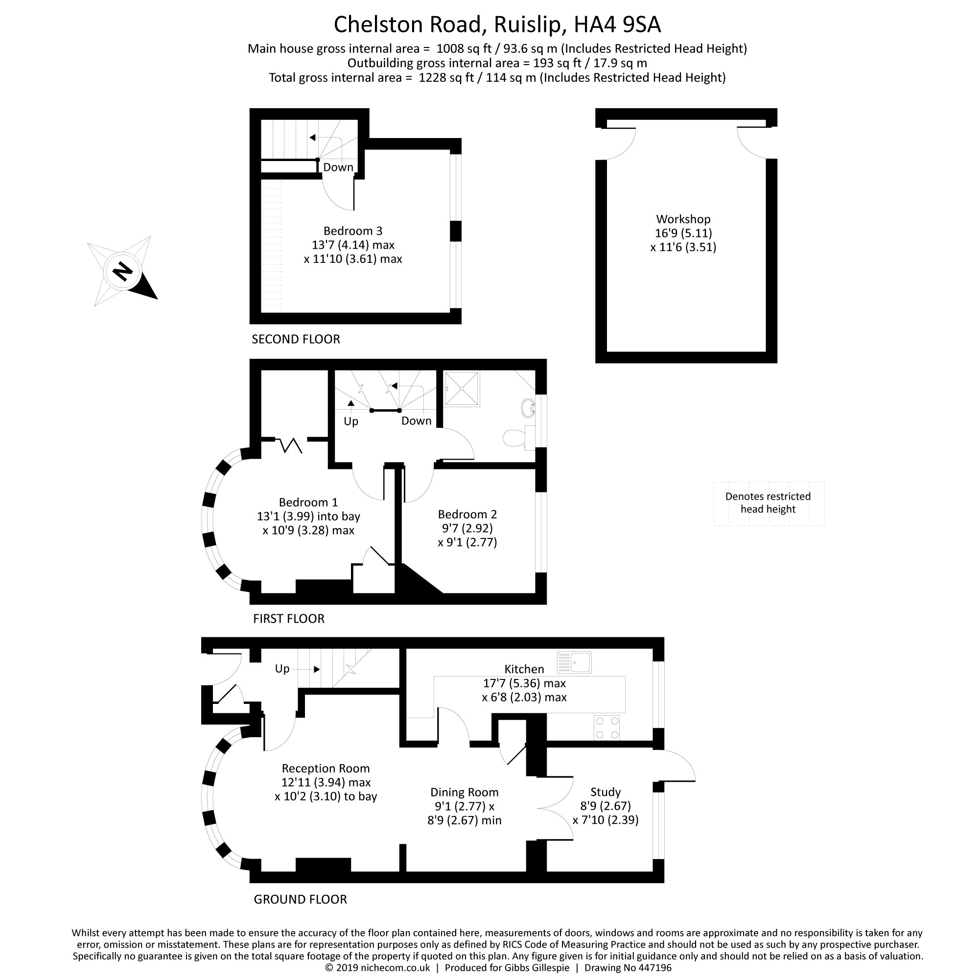 3 Bedrooms Terraced house for sale in Chelston Road, Ruislip, Middlesex HA4