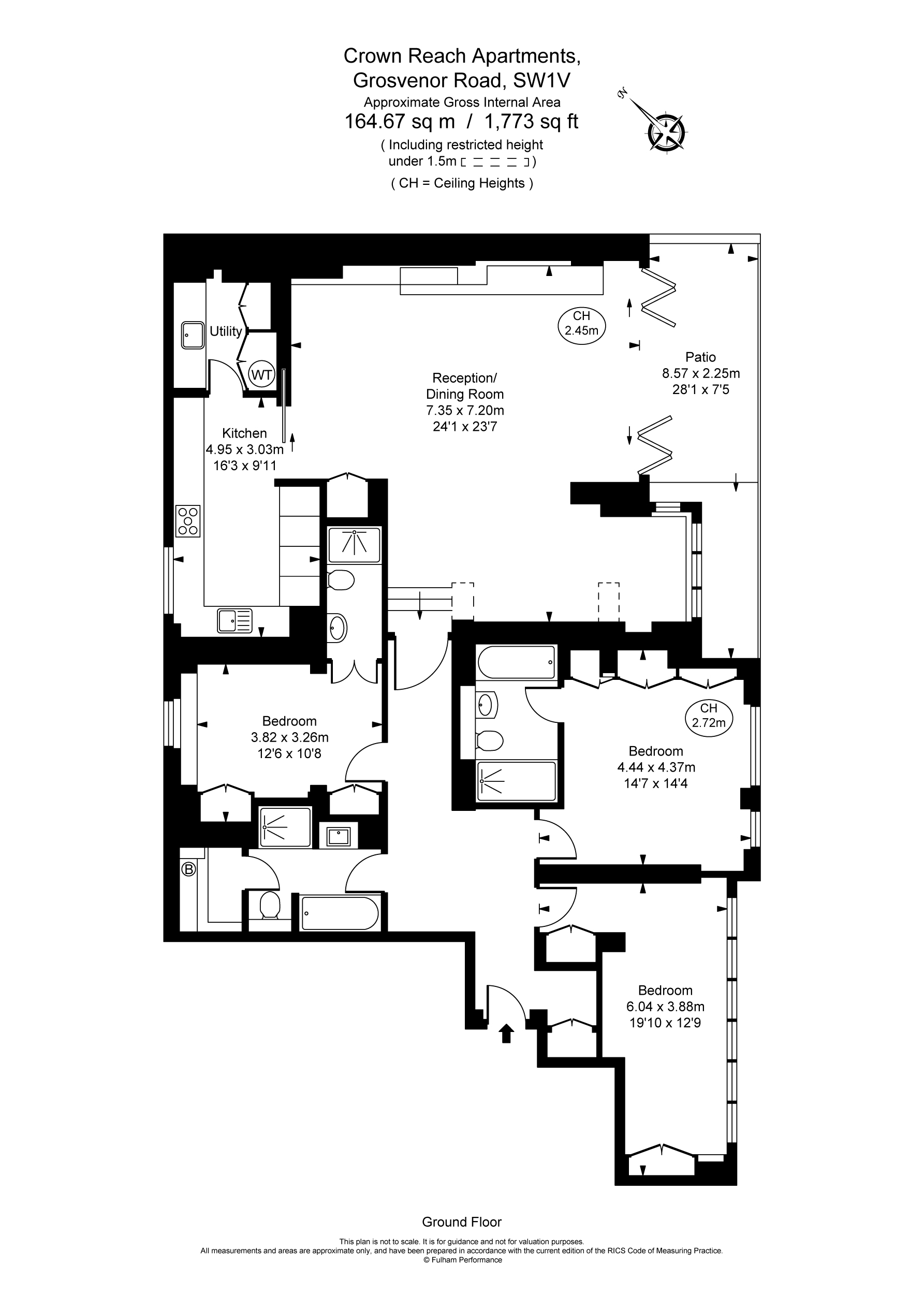 60, Crown Reach, 145, Grosvenor Road, London floorplan