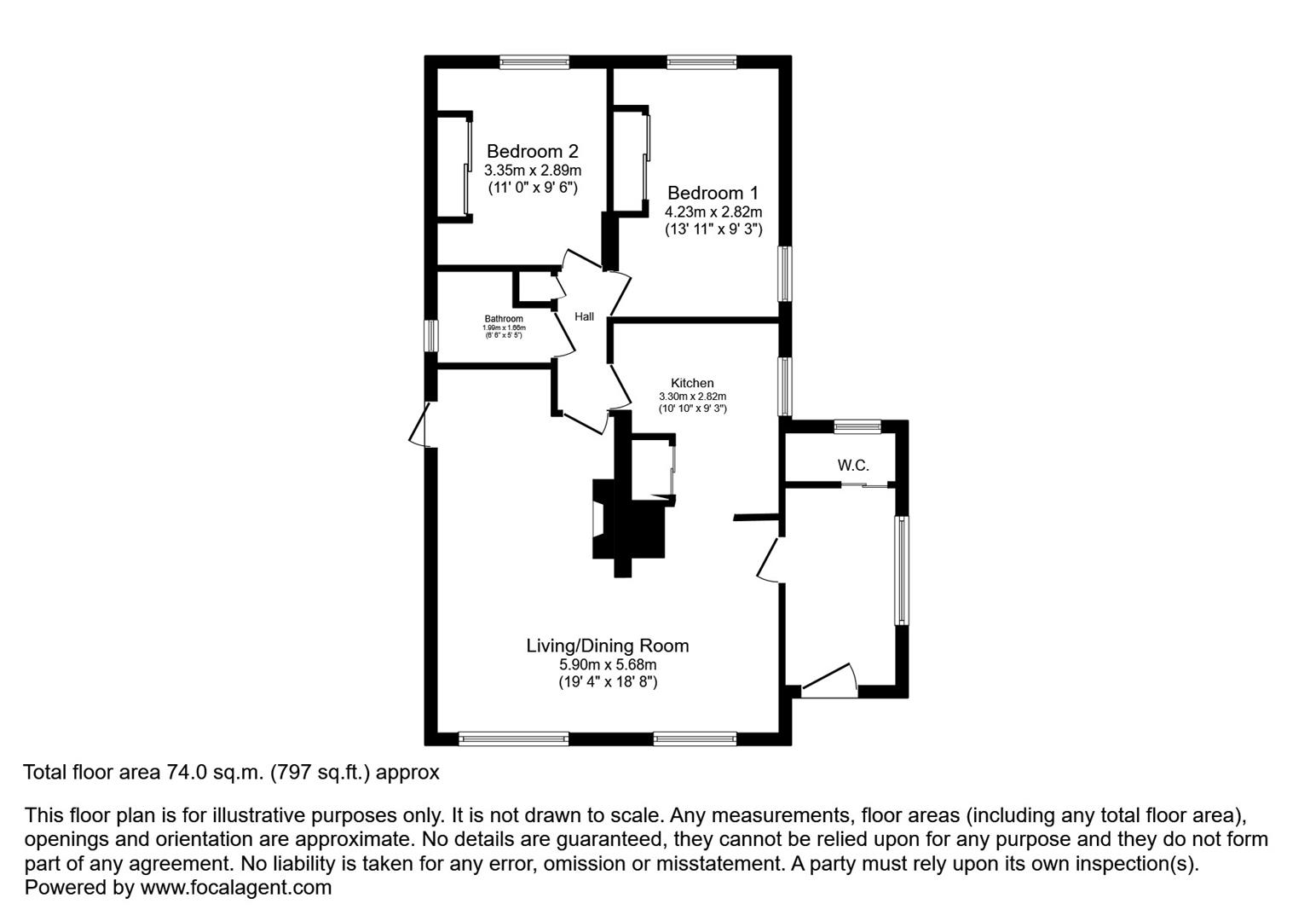 87 Sunnyhaven Park, Llandrindod Wells floorplan