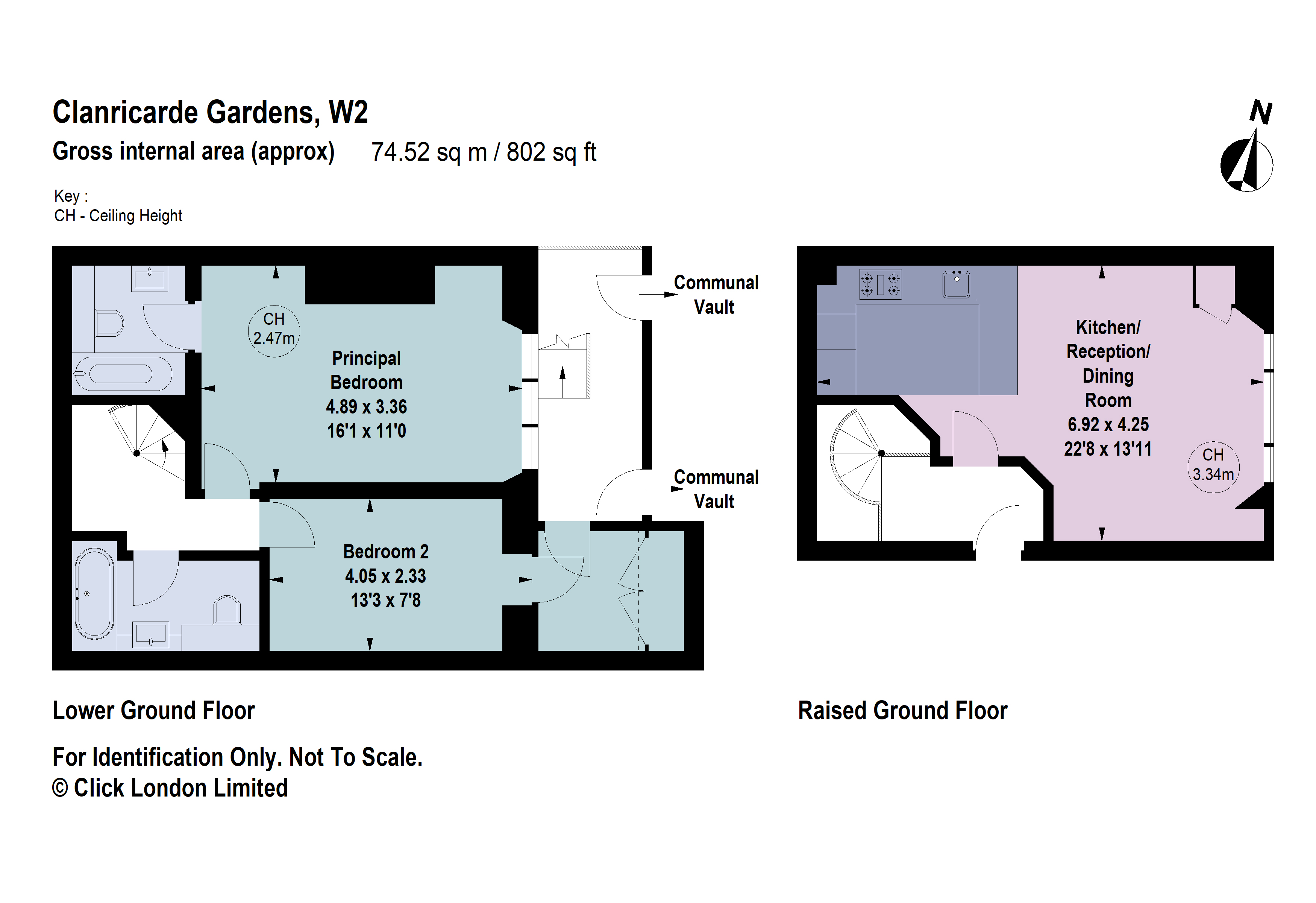 Flat 1, 42, Clanricarde Gardens, London floorplan