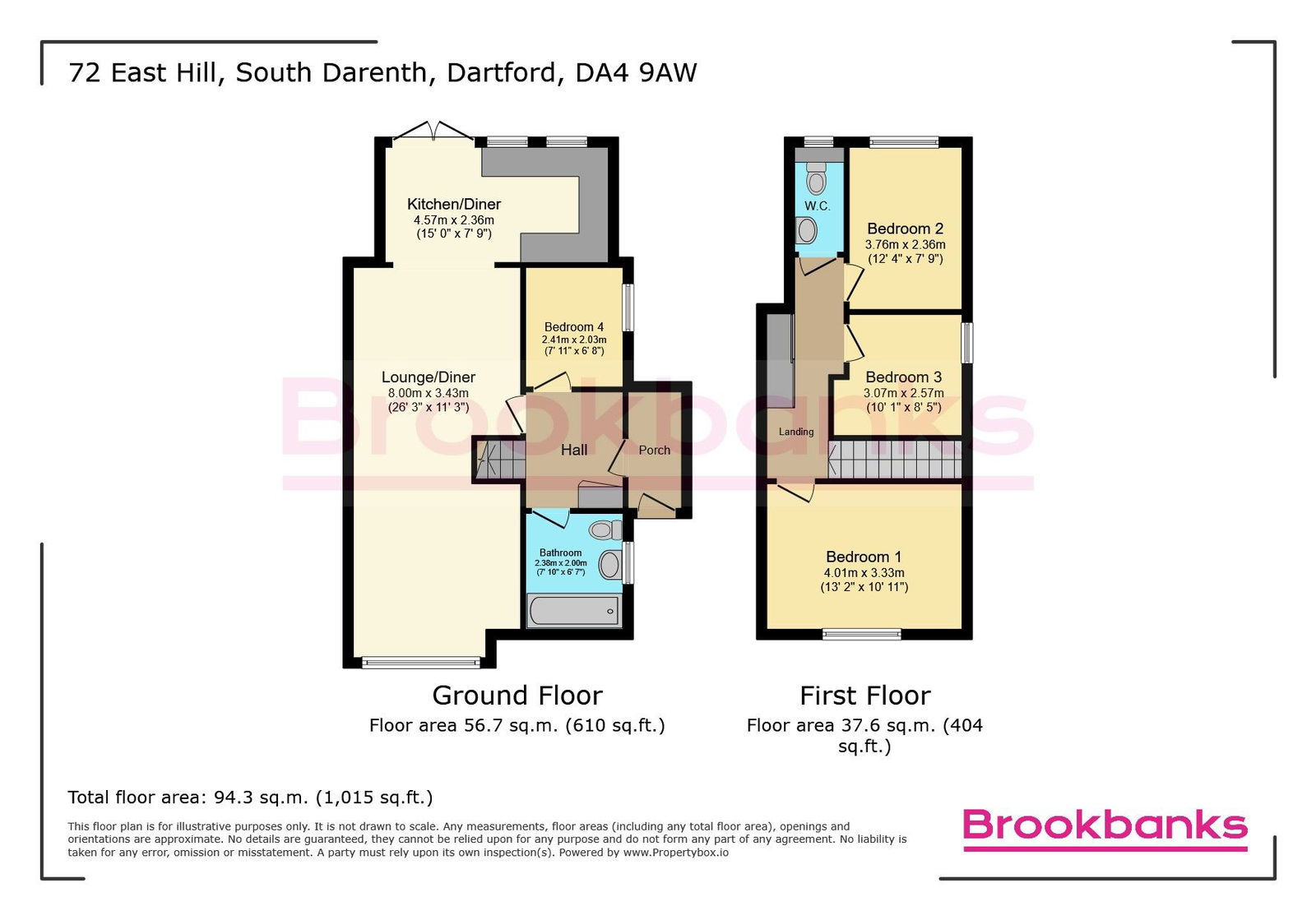 72, East Hill, Dartford floorplan