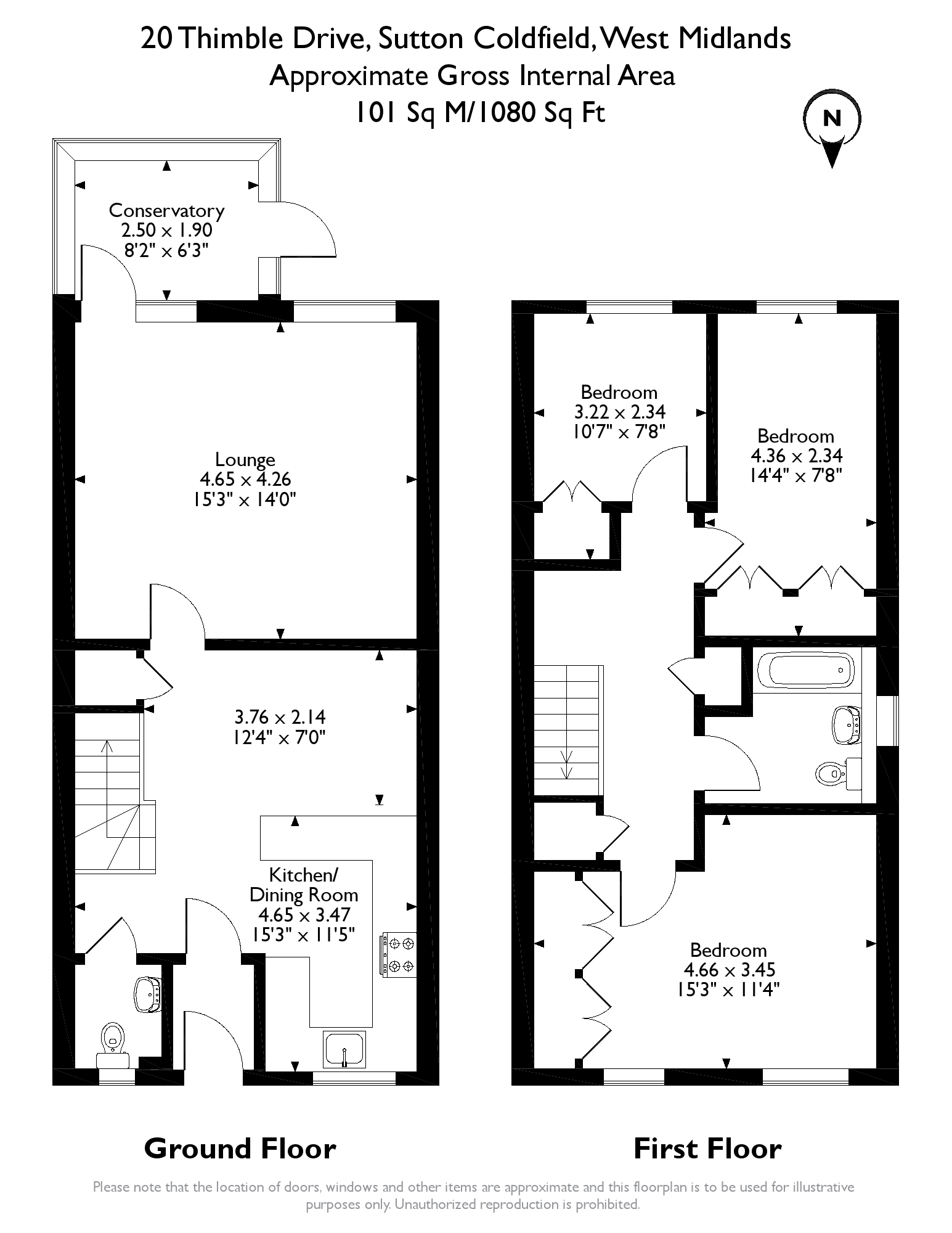Thimble Drive, Walmley, Sutton Coldfield, West Midlands B76, 3 bedroom