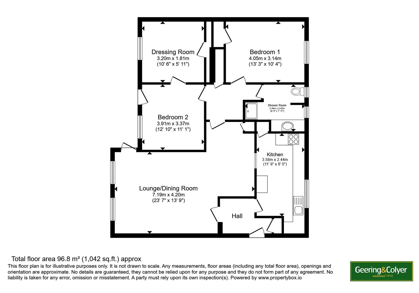 7 Courthill House,, Whitfield Hill, Kent floorplan