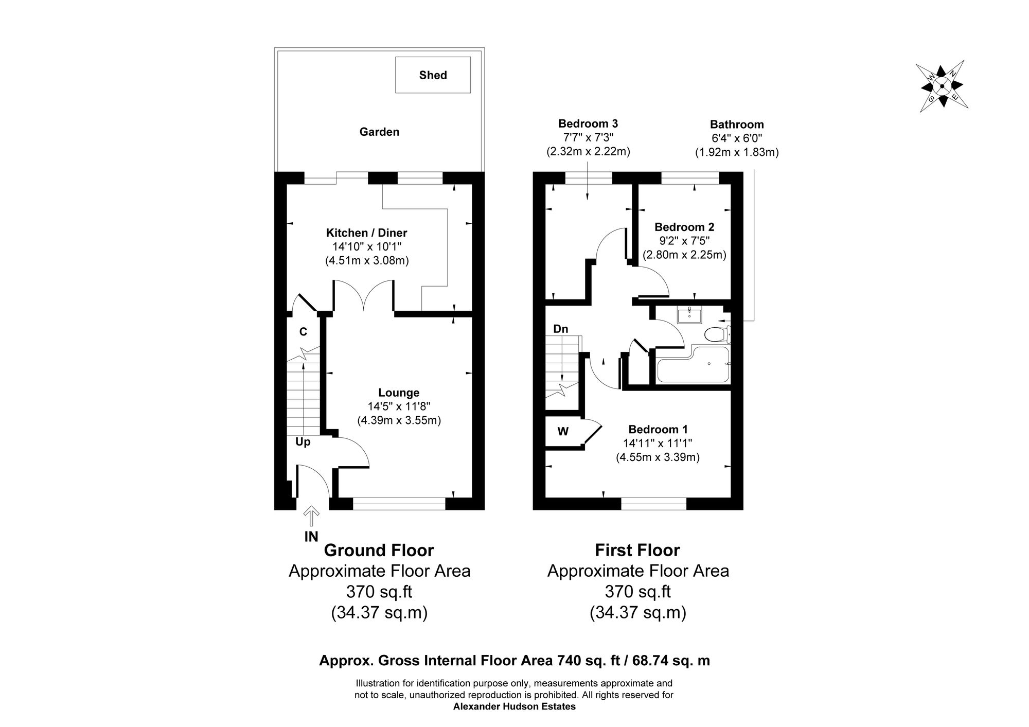 22 Ashley Close, Newcastle Upon Tyne floorplan