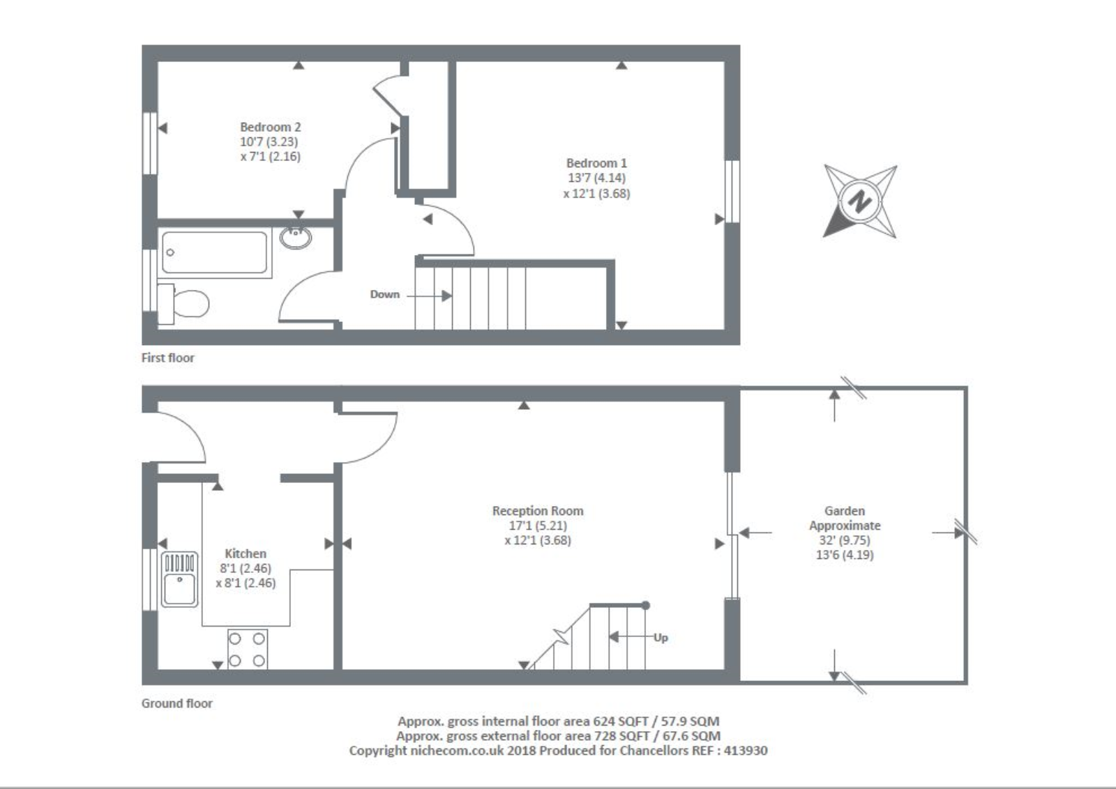 2 Bedrooms Terraced house to rent in Westholme Road, Belmont HR2