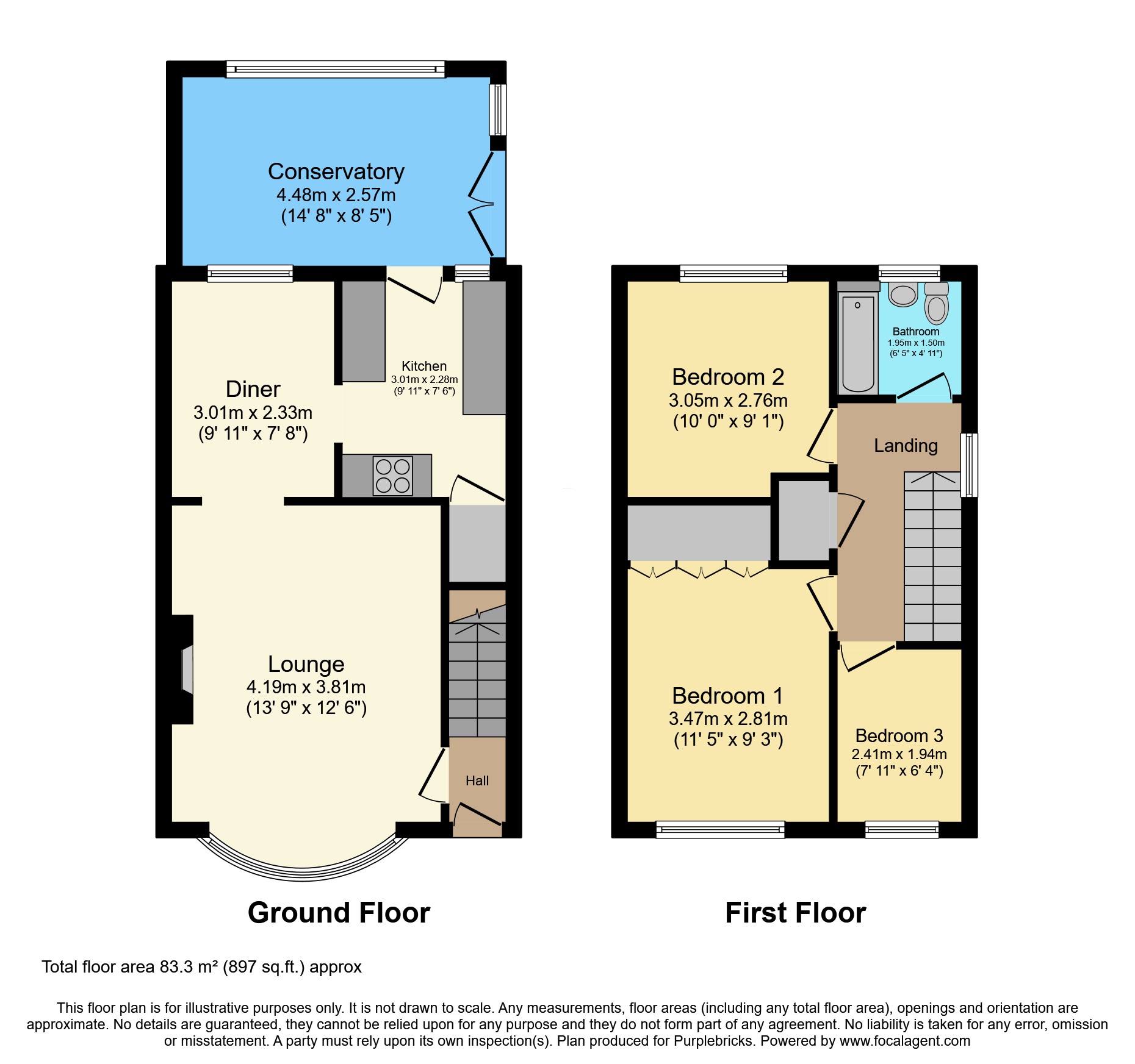 2, Afon View, Deeside floorplan