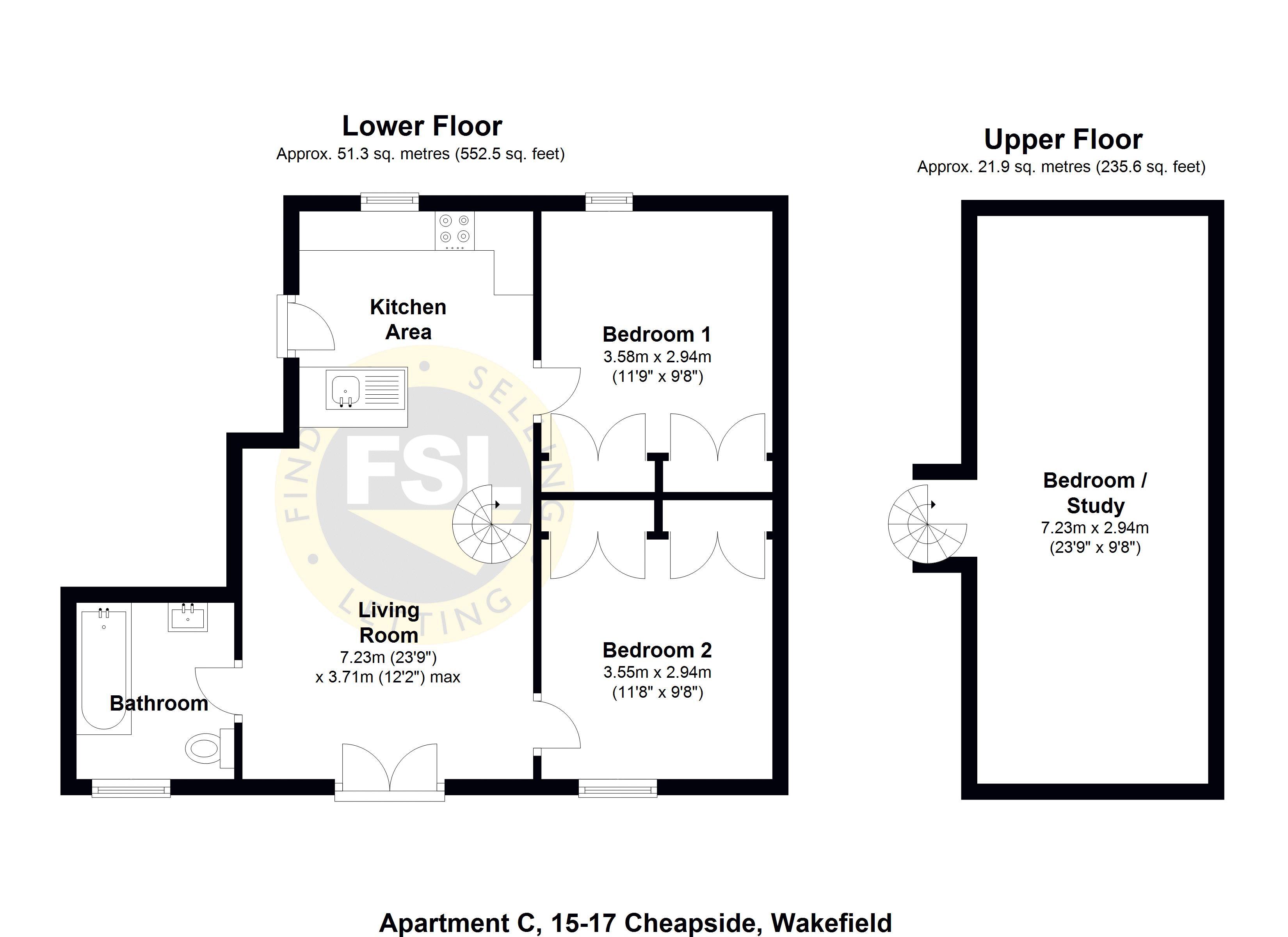 2 Bedrooms Flat to rent in Cheapside, Wakefield WF1