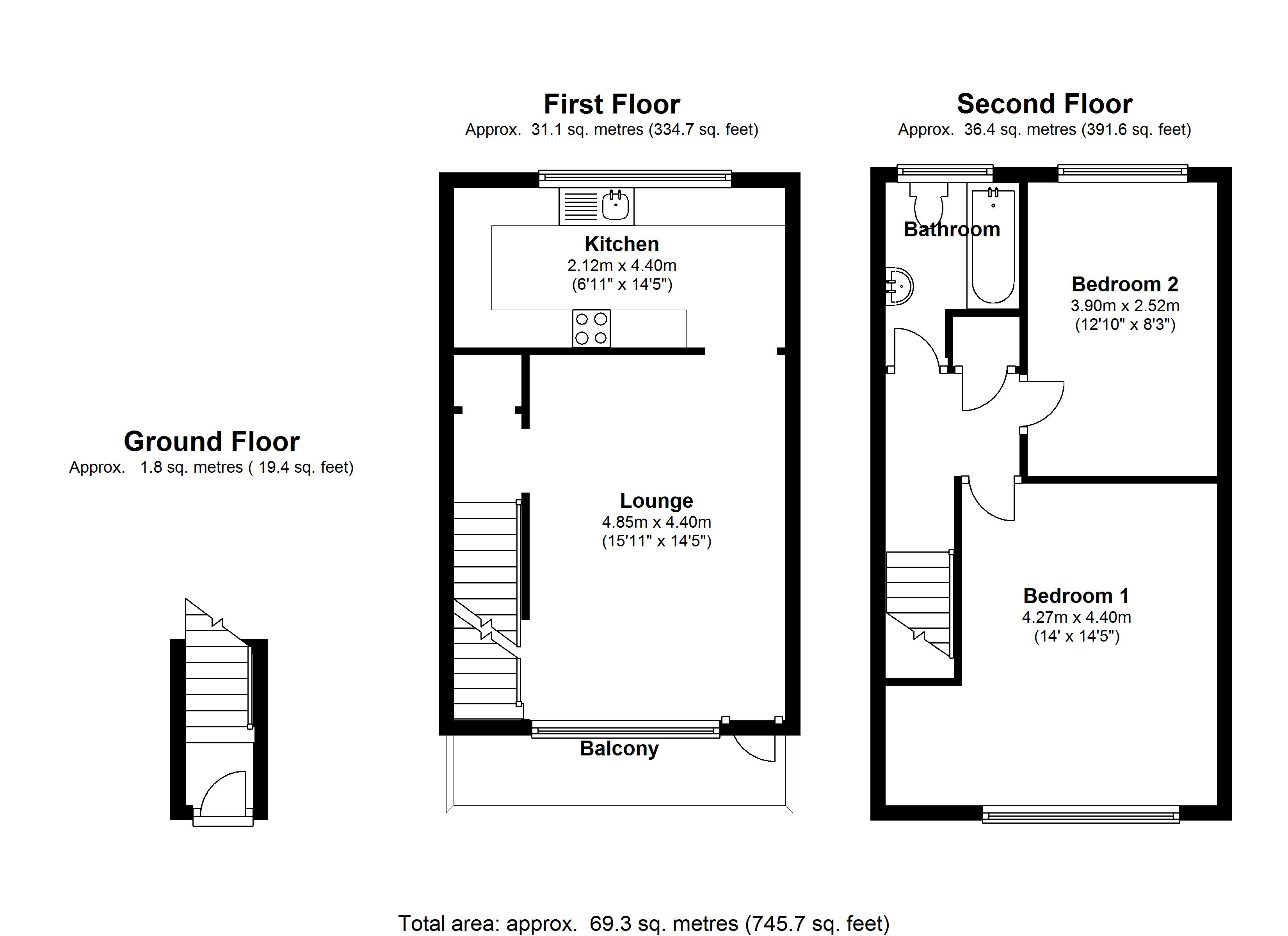 2 Bedrooms Maisonette to rent in Milton Road, Ickenham UB10