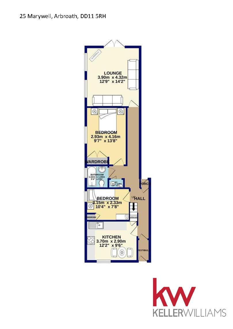 Marywell, Arbroath DD11, 2 bedroom end terrace house for sale