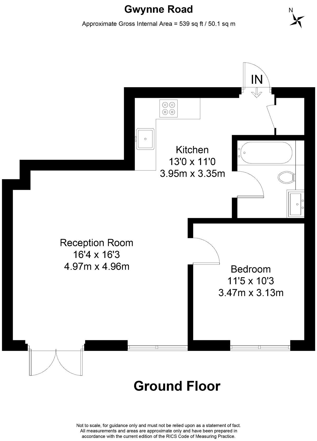 1 Bedrooms Flat to rent in Gwynne Road, London SW11