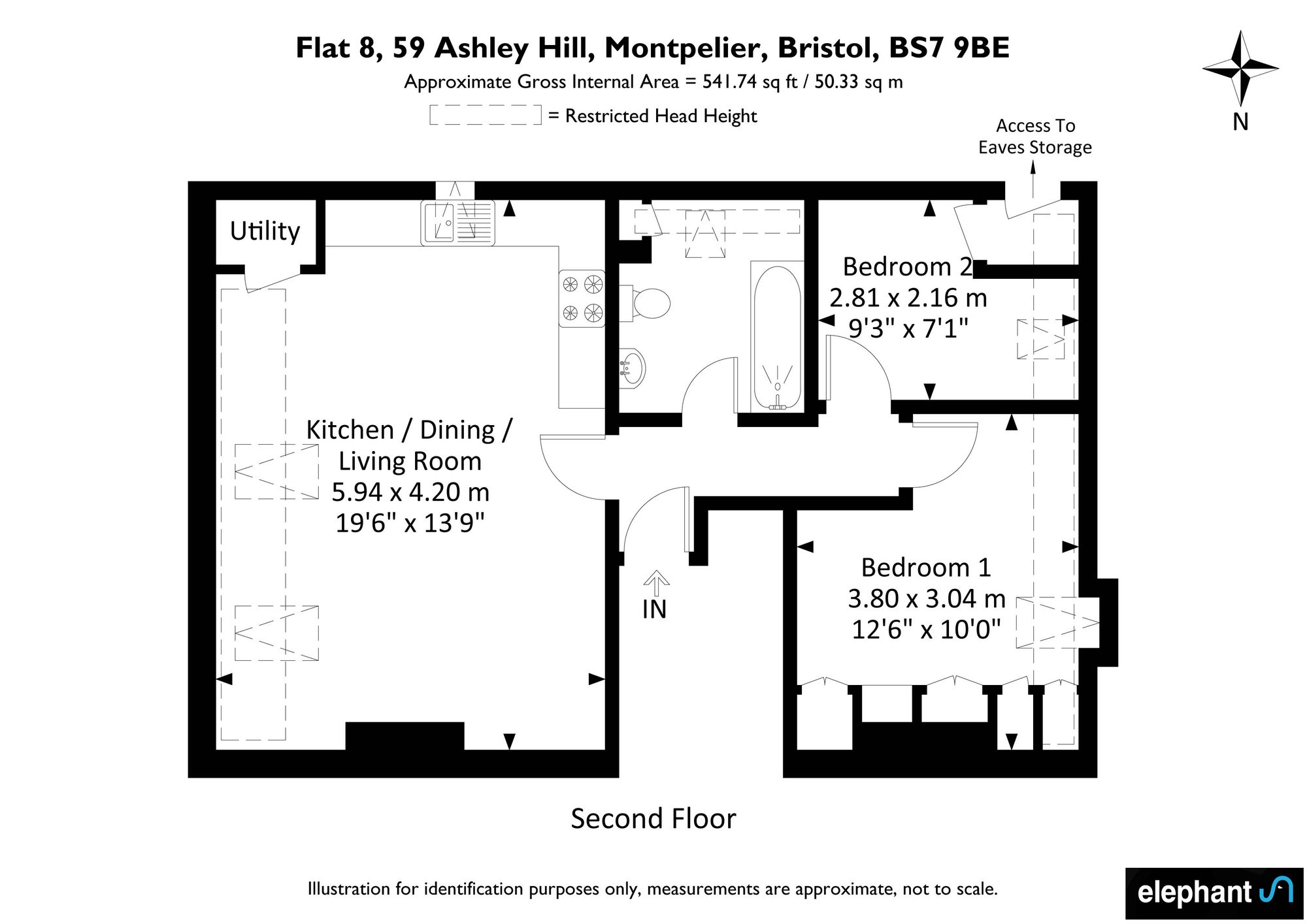 Flat 8, 59 Ashley Hill, Bristol floorplan