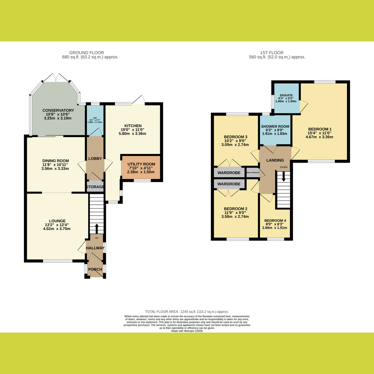 6, Beatrice Close, Hockley floorplan