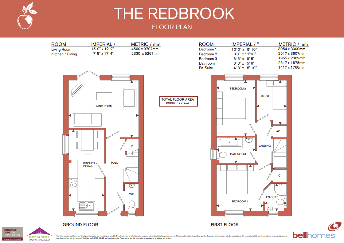 Plot 17 (The Redbrook), Bramley Drive, Hereford floorplan