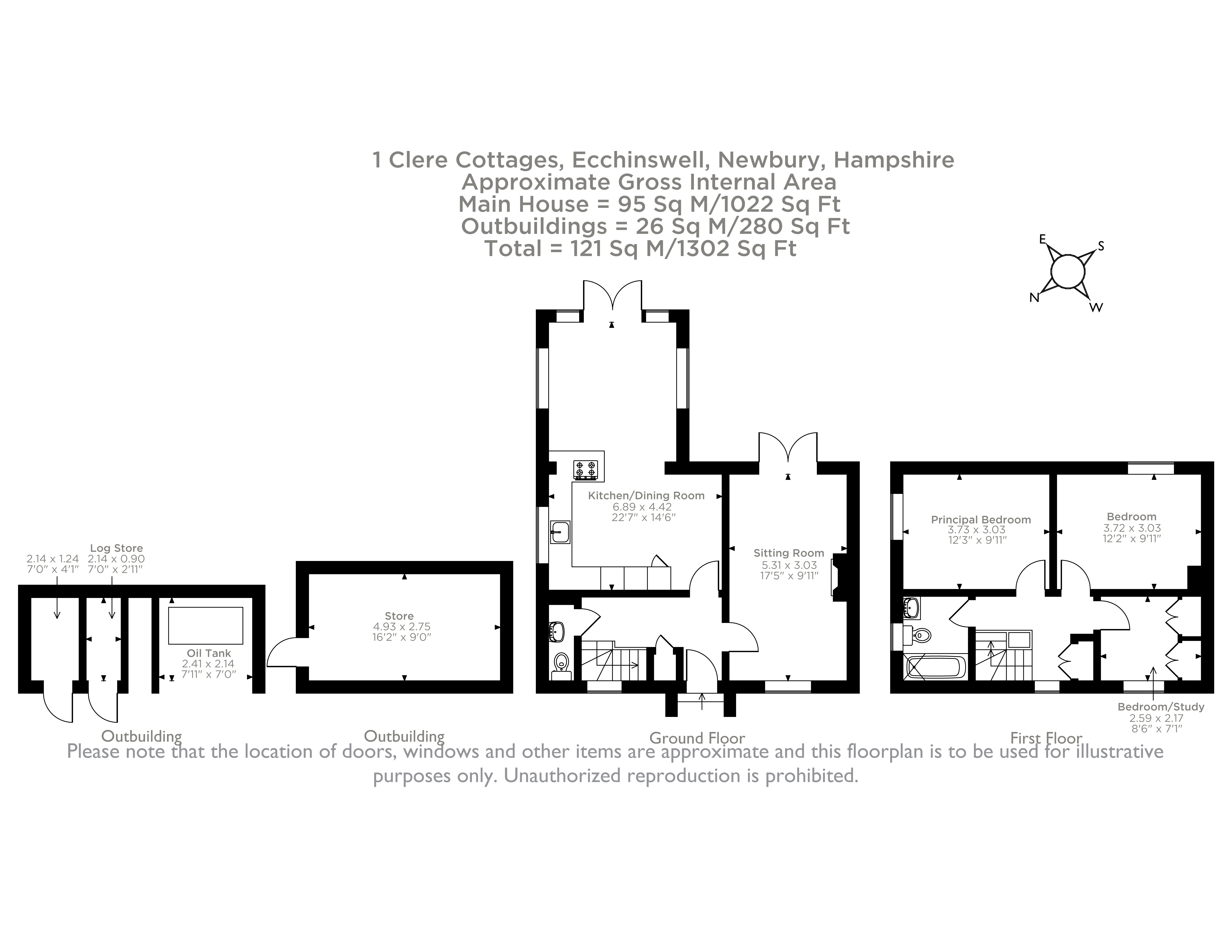1 Clere Cottages,, Ecchinswell, Hampshire floorplan