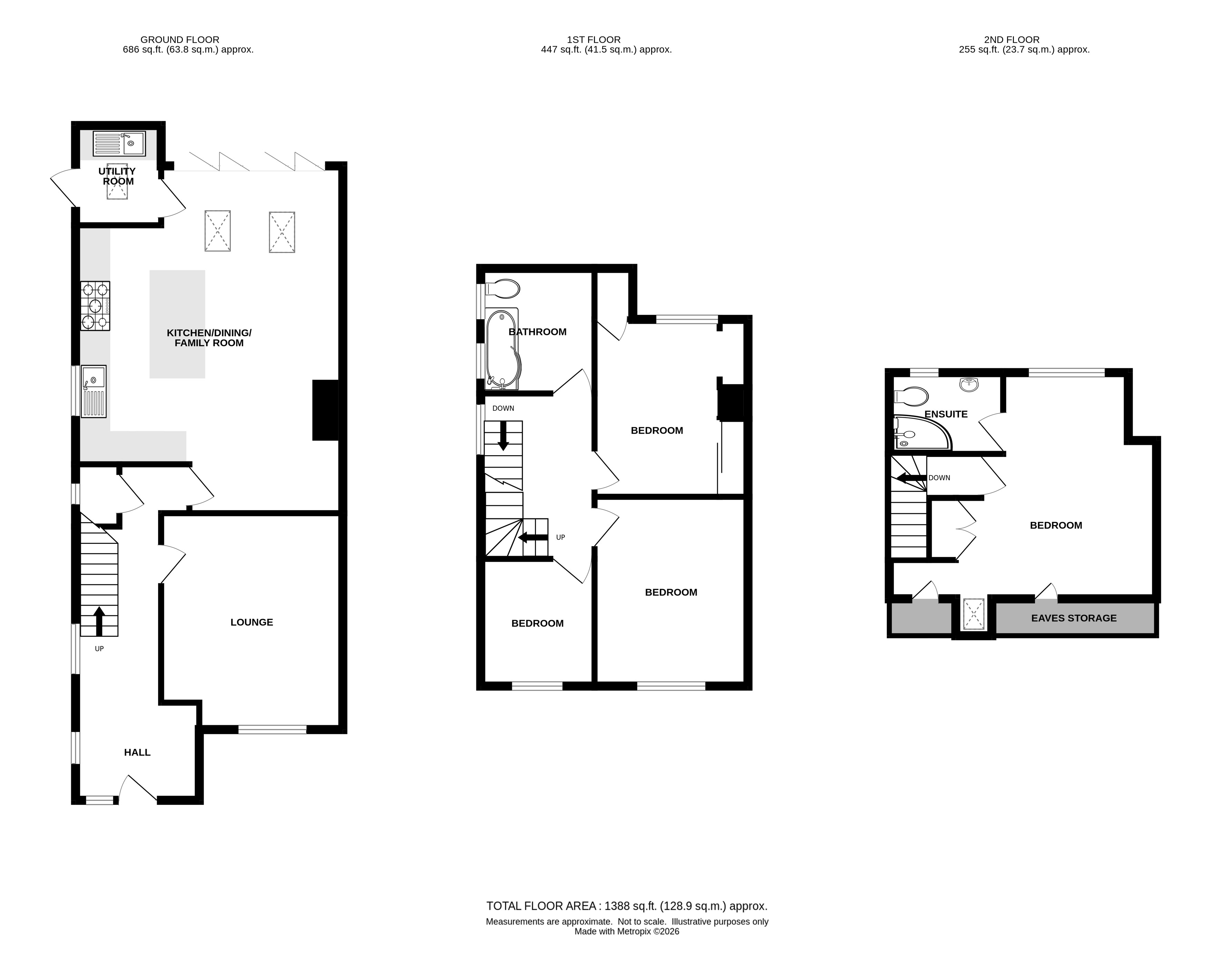 22, Queens Close, Warwickshire, CV8 1JR floorplan