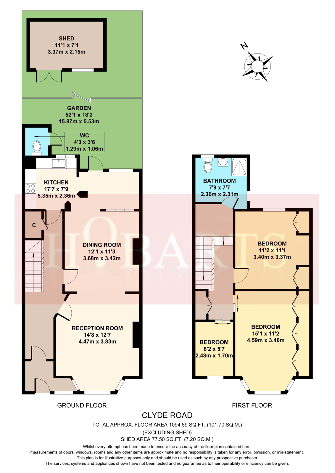 38, Clyde Road, Alexandra Park, London floorplan