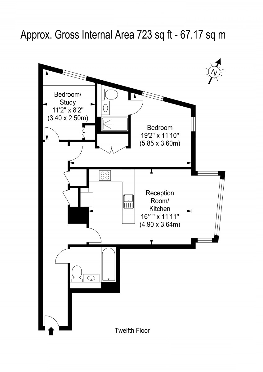 2 Bedrooms Flat to rent in Merchant Square, London W2