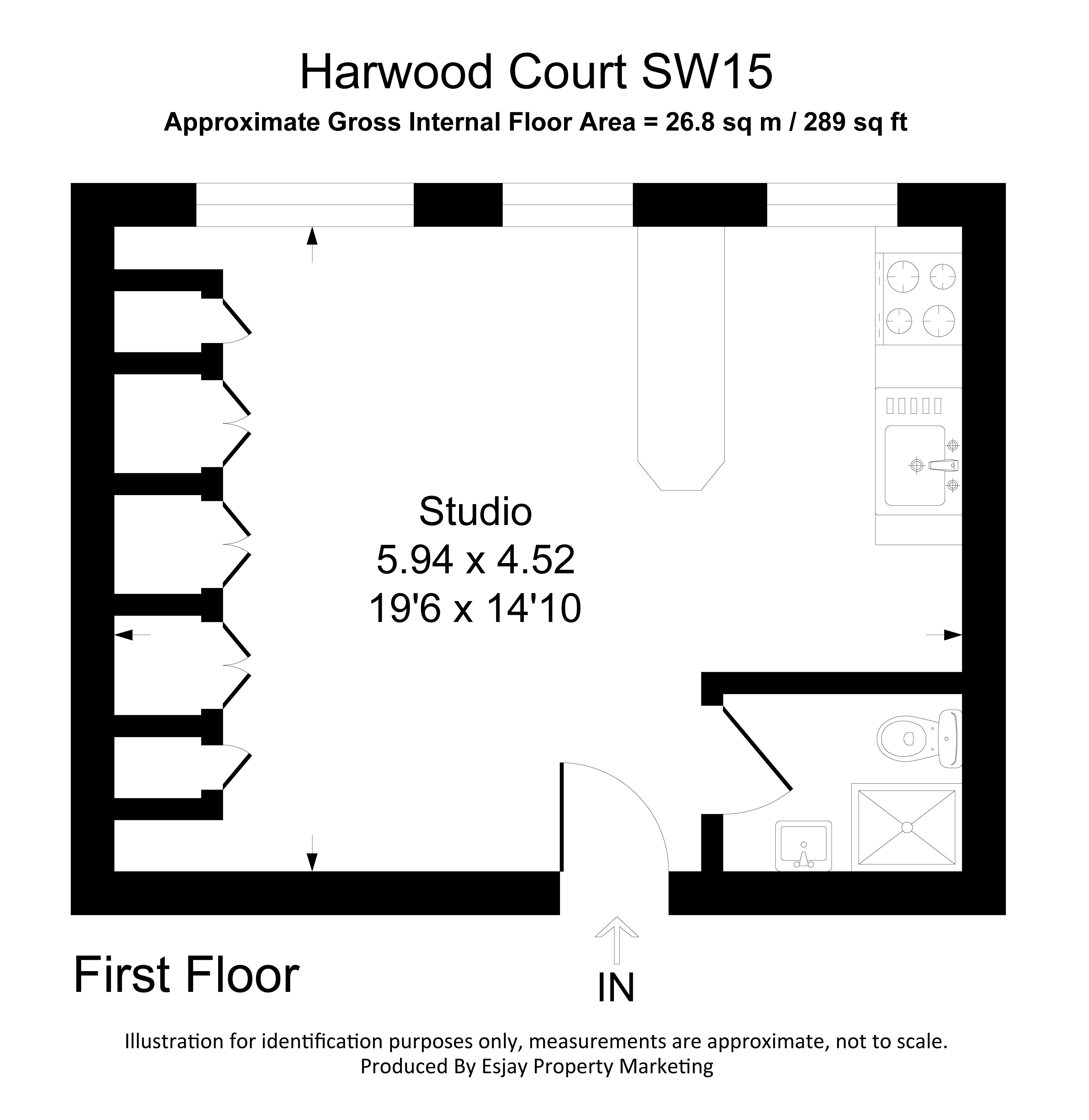 110, Harwood Court, London floorplan