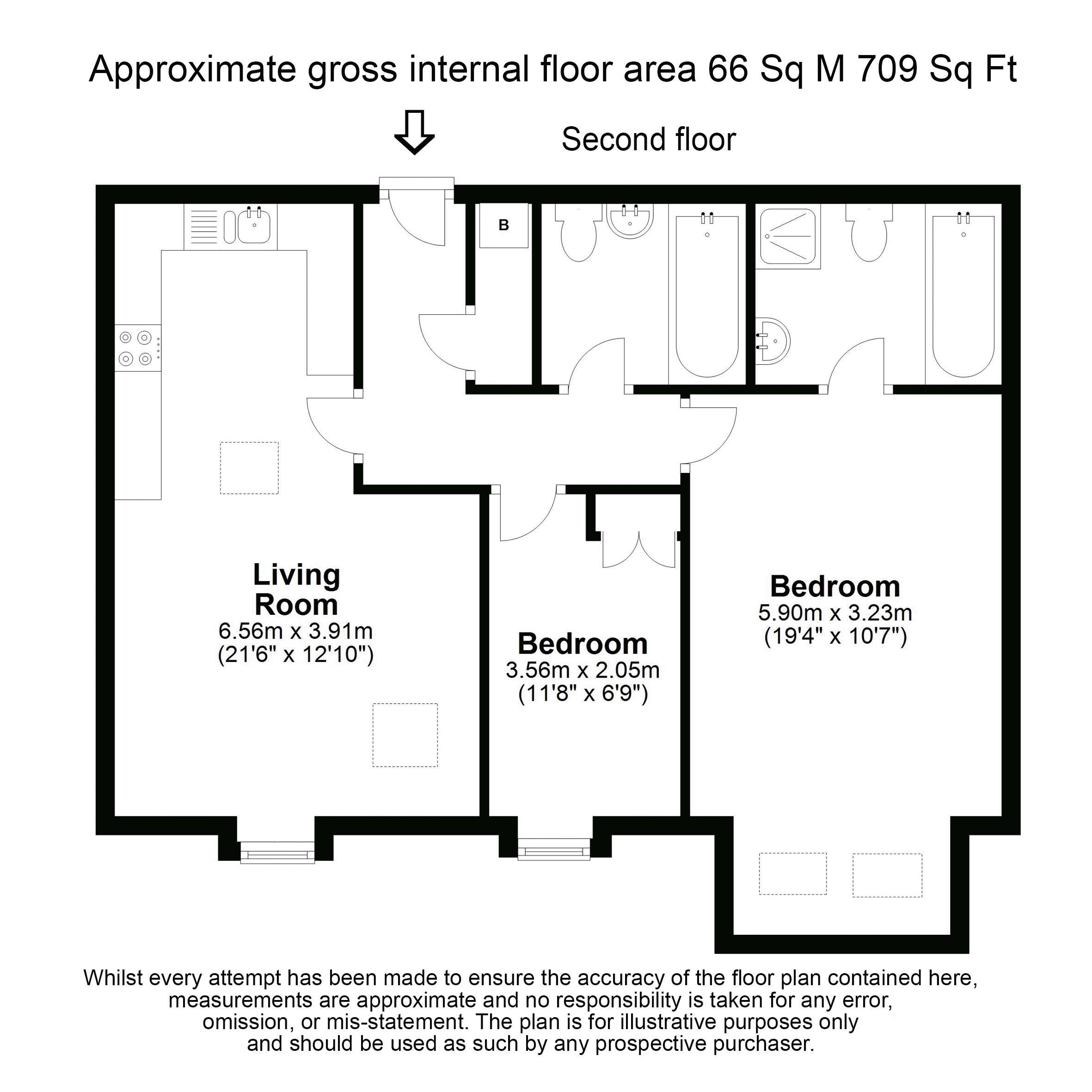 2 Bedrooms Flat for sale in Terrace Road, Walton-On-Thames KT12