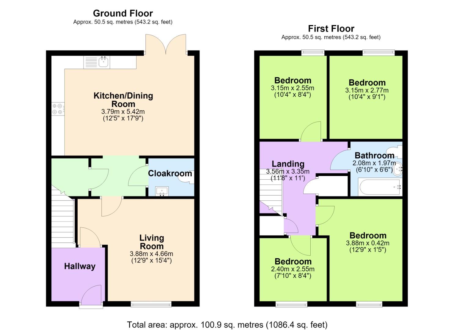 11, Jay Close, Loughborough floorplan