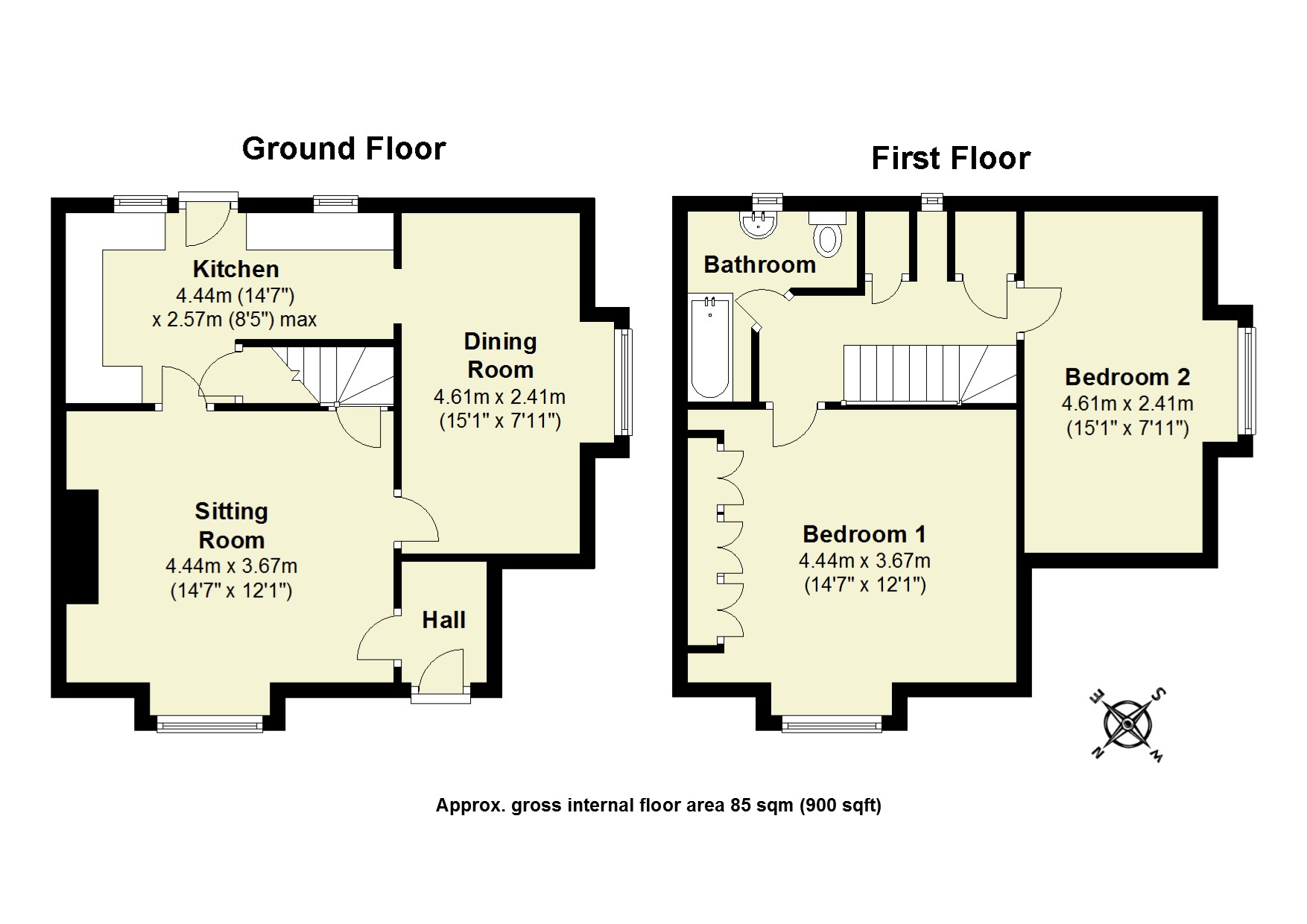 2 Bedrooms End terrace house for sale in Gamlingay Road, Waresley, Sandy SG19