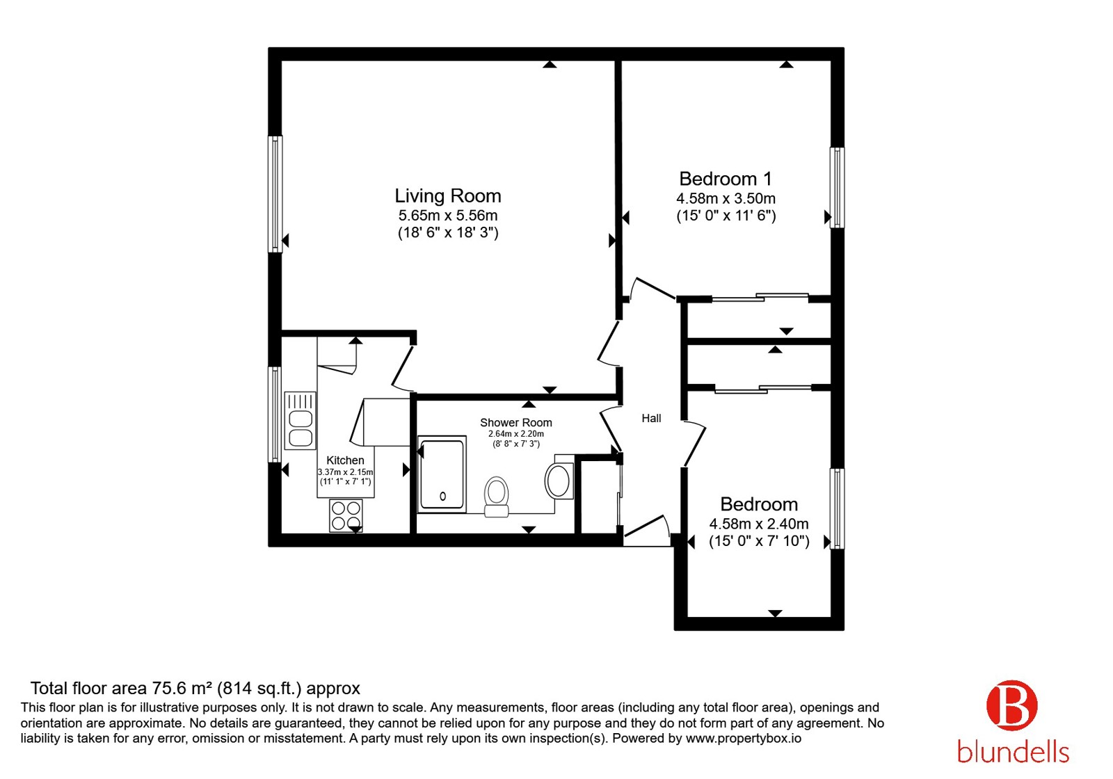 8 Walton Court,, Bocking Lane, Sheffield floorplan