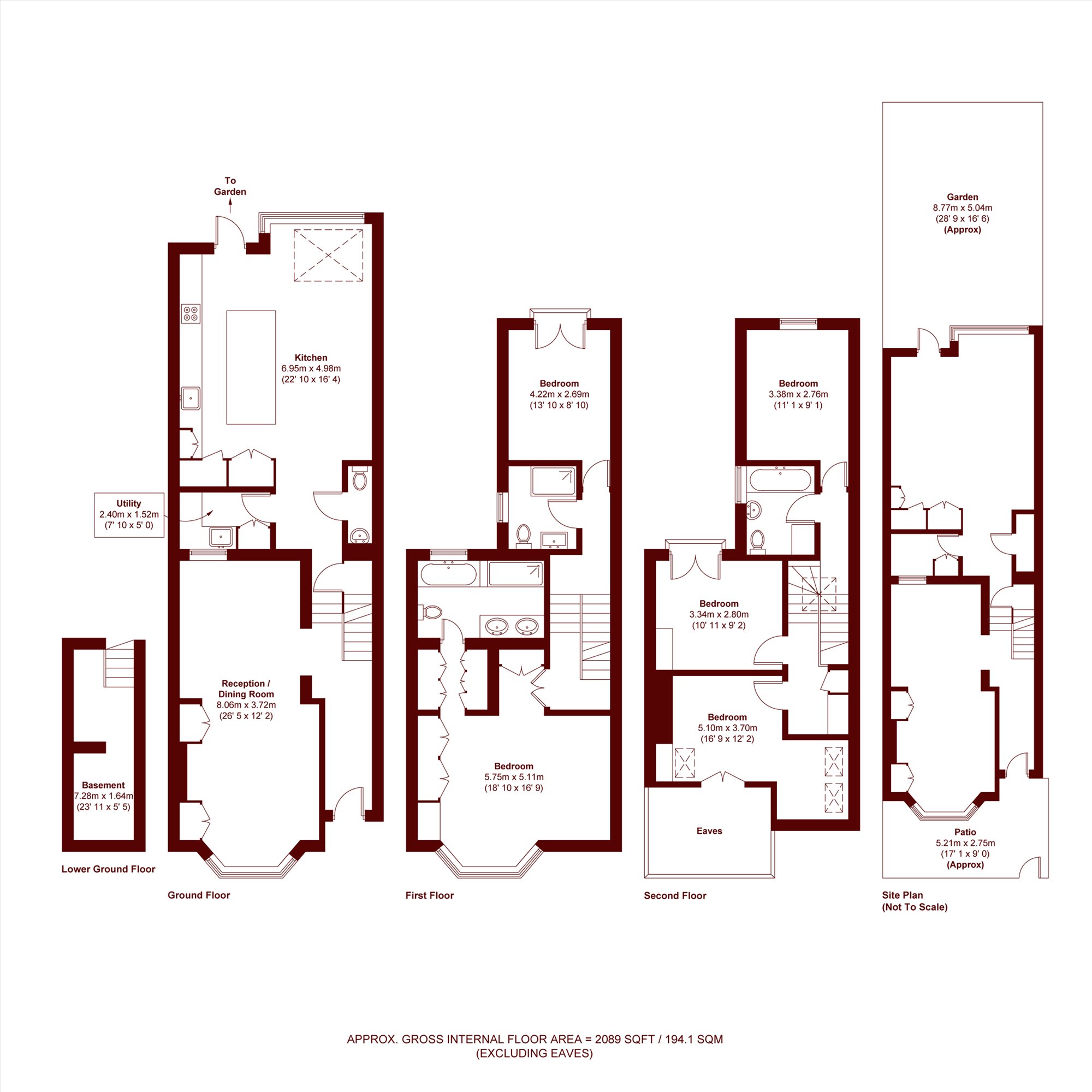 62, Cleveland Gardens, London floorplan
