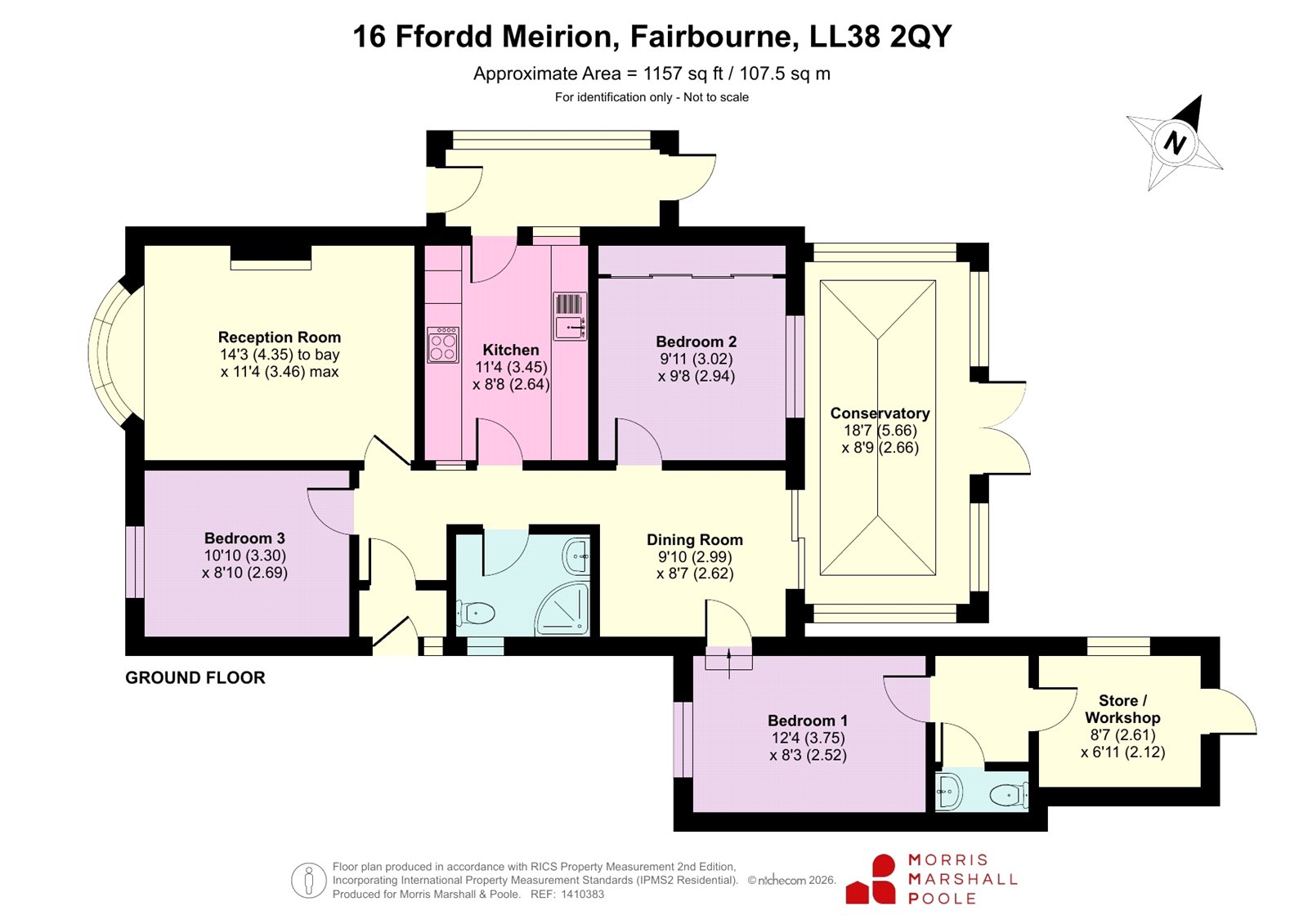 16, Ffordd Meirion, Gwynedd floorplan
