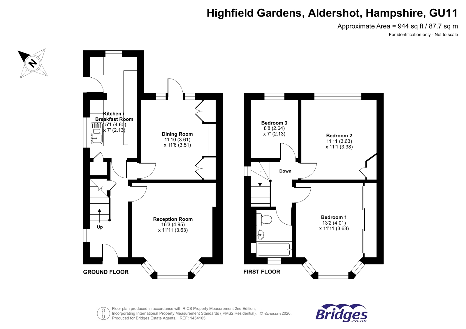 15, Highfield Gardens, Hampshire floorplan