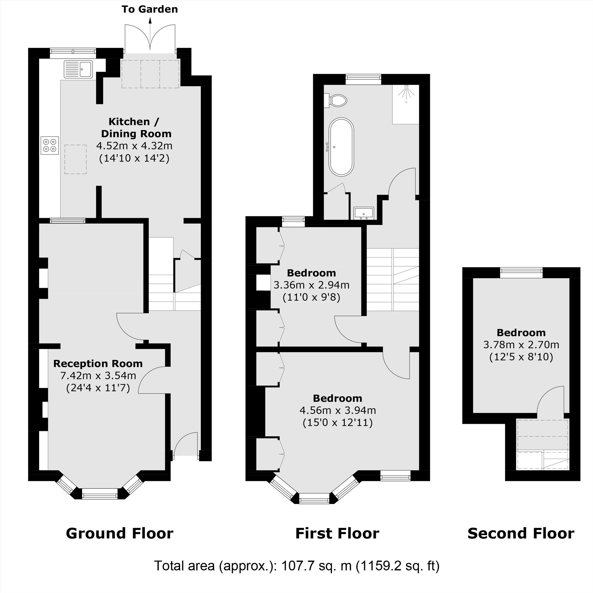 327, Eversleigh Road, London floorplan