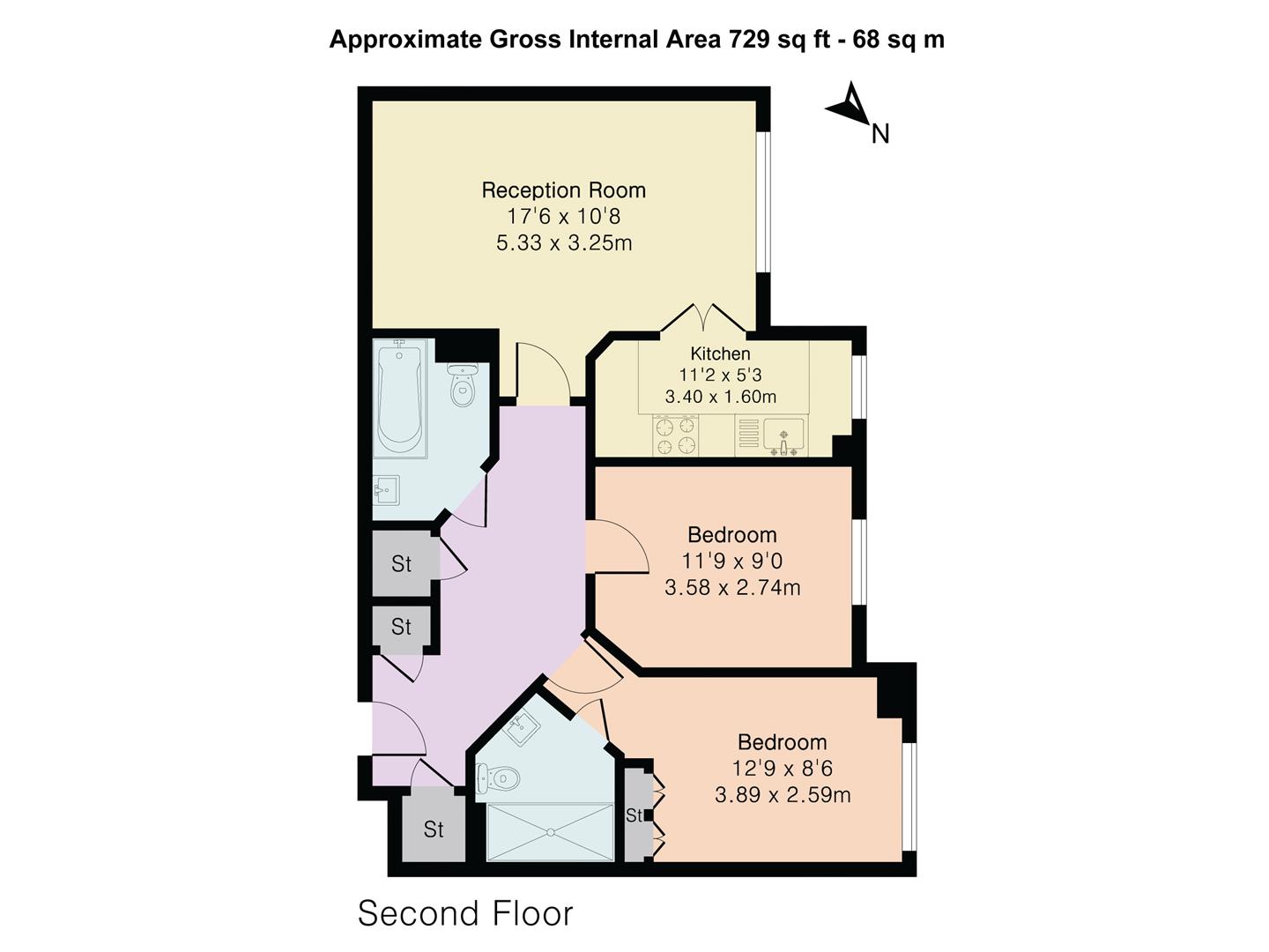 Flat 42, Elizabeth Court, Lower Kings Road, Kingston Upon Thames floorplan