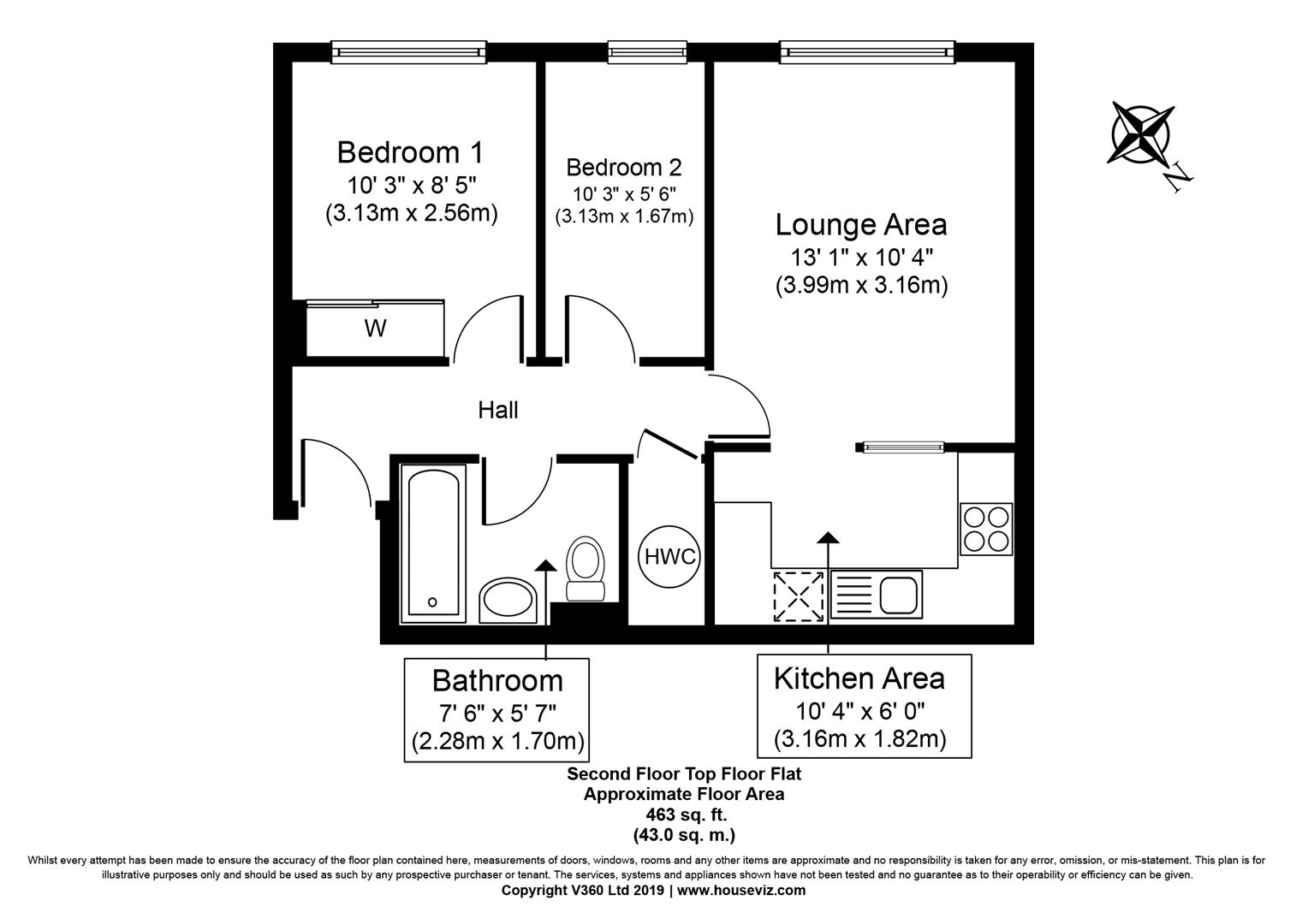 2 Bedrooms Flat for sale in Priory Road, Dartford DA1