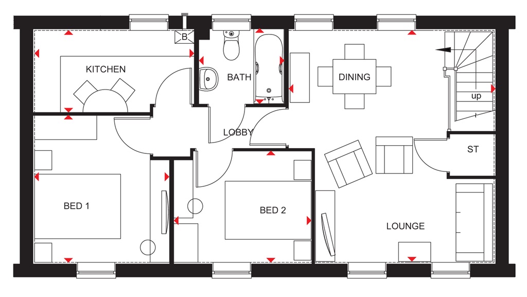 "Wincham" at Town Lane, Southport PR8, 2 bedroom terraced house for