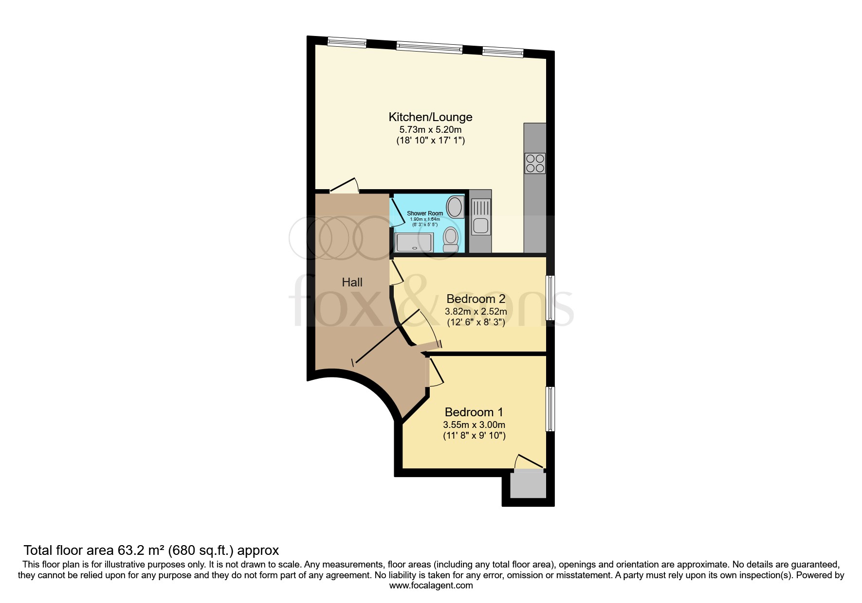 The Window Flat, 98-99, St Georges Road, Brighton floorplan