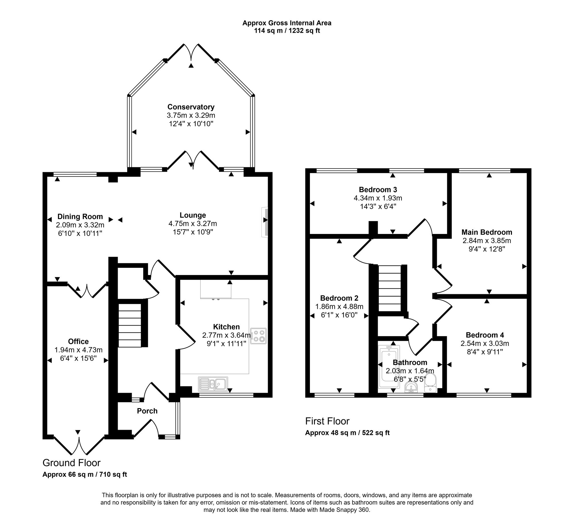 57 Churchfield, Wigan floorplan