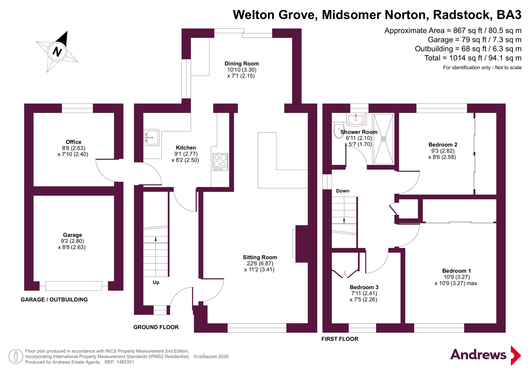 61, Welton Grove, Radstock floorplan