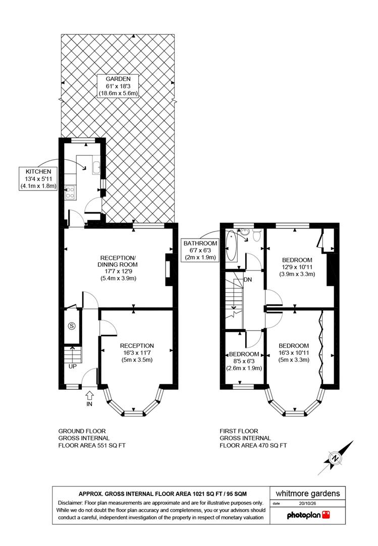 Whitmore Gardens, Kensal Rise, London floorplan