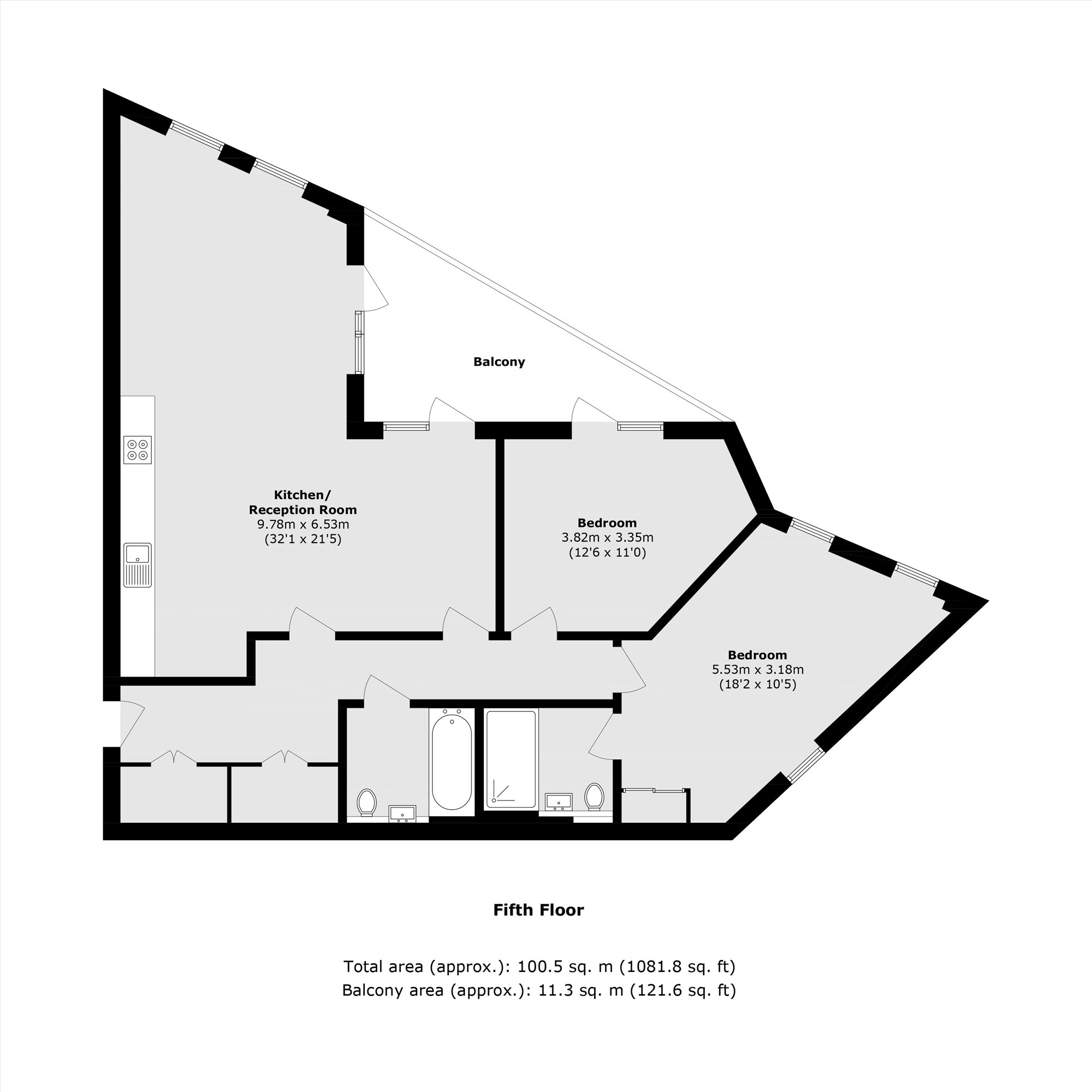 89 Corio House, 12, The Grange, London floorplan