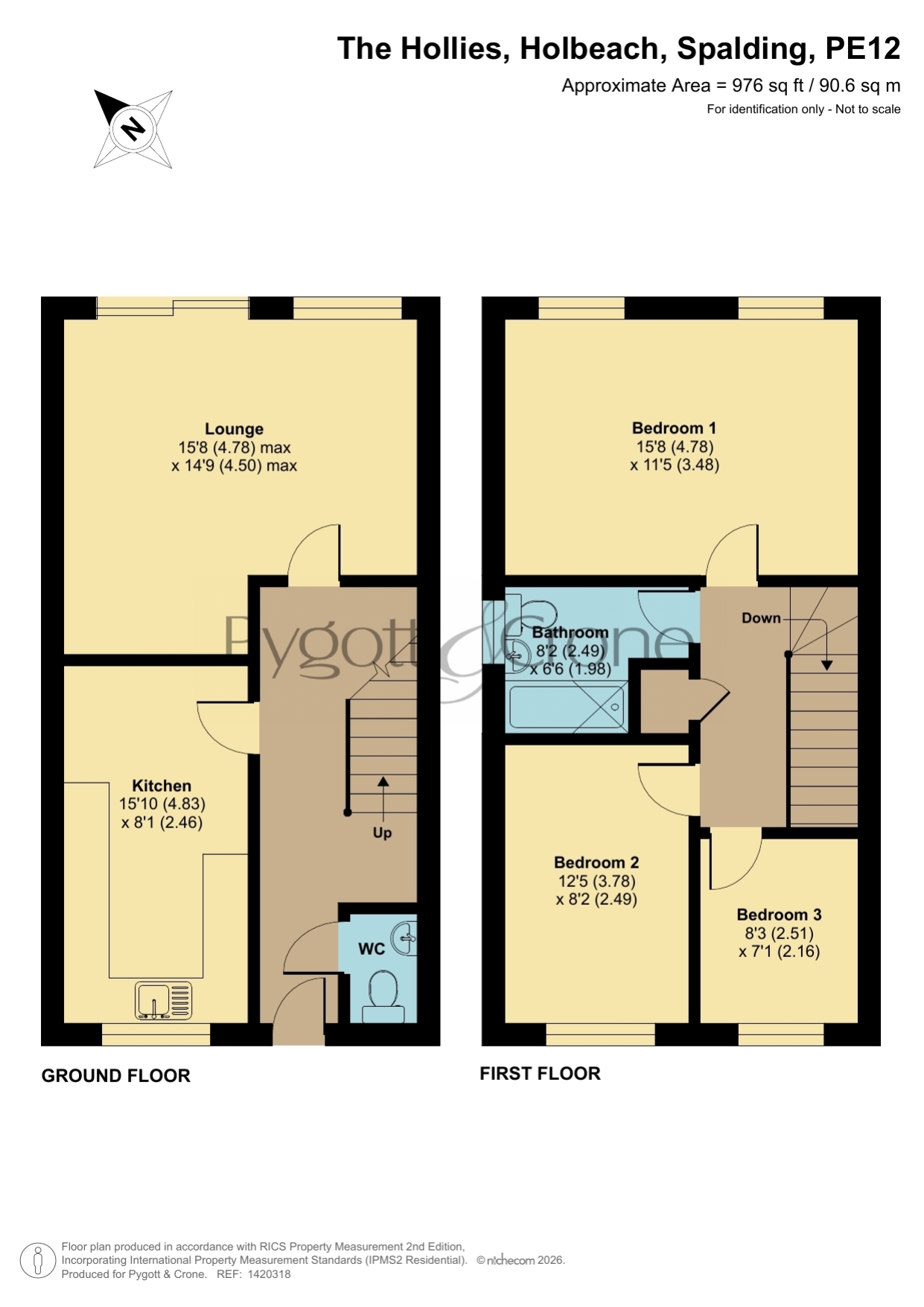 61, The Hollies, Spalding floorplan