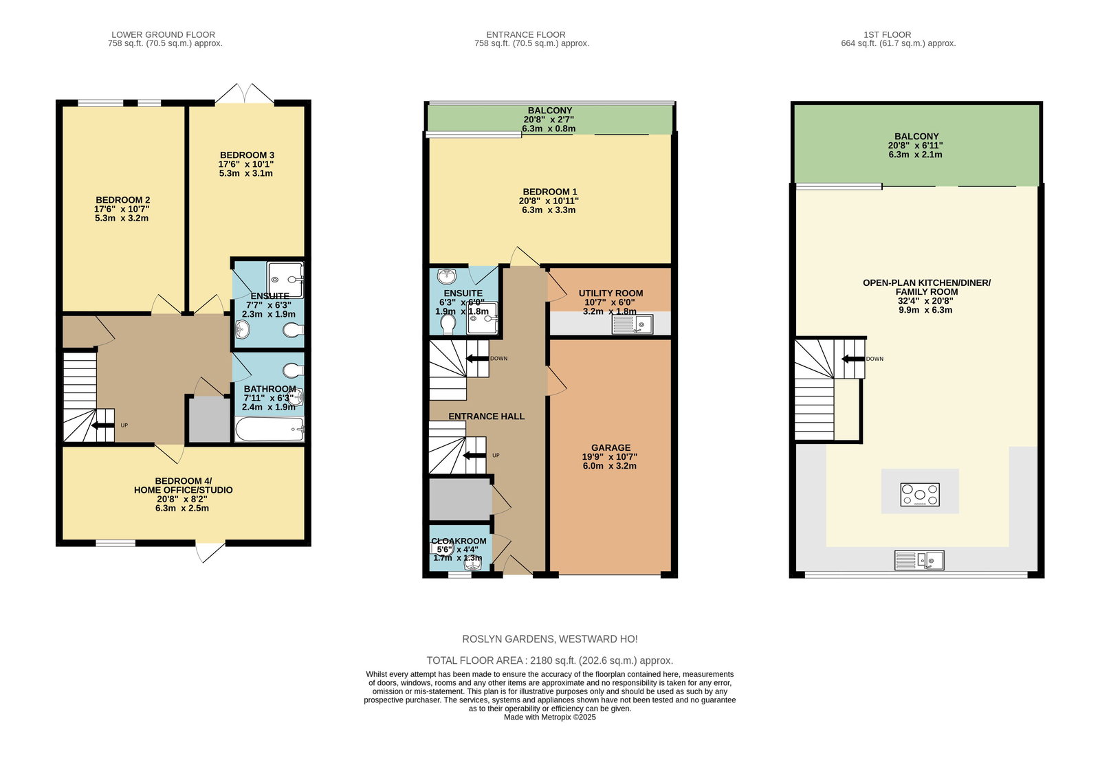 4 Roslyn Gardens, Bideford floorplan