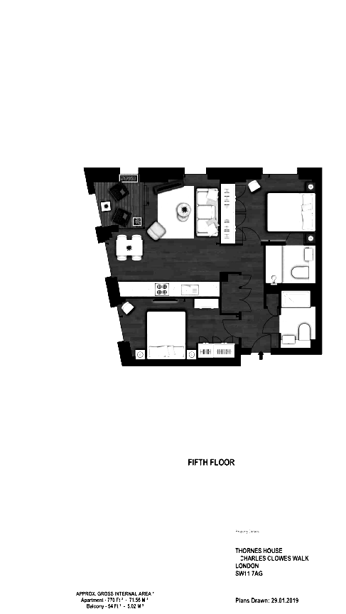 2 Bedrooms Flat to rent in Ponton Road, The Residence, London. SW11